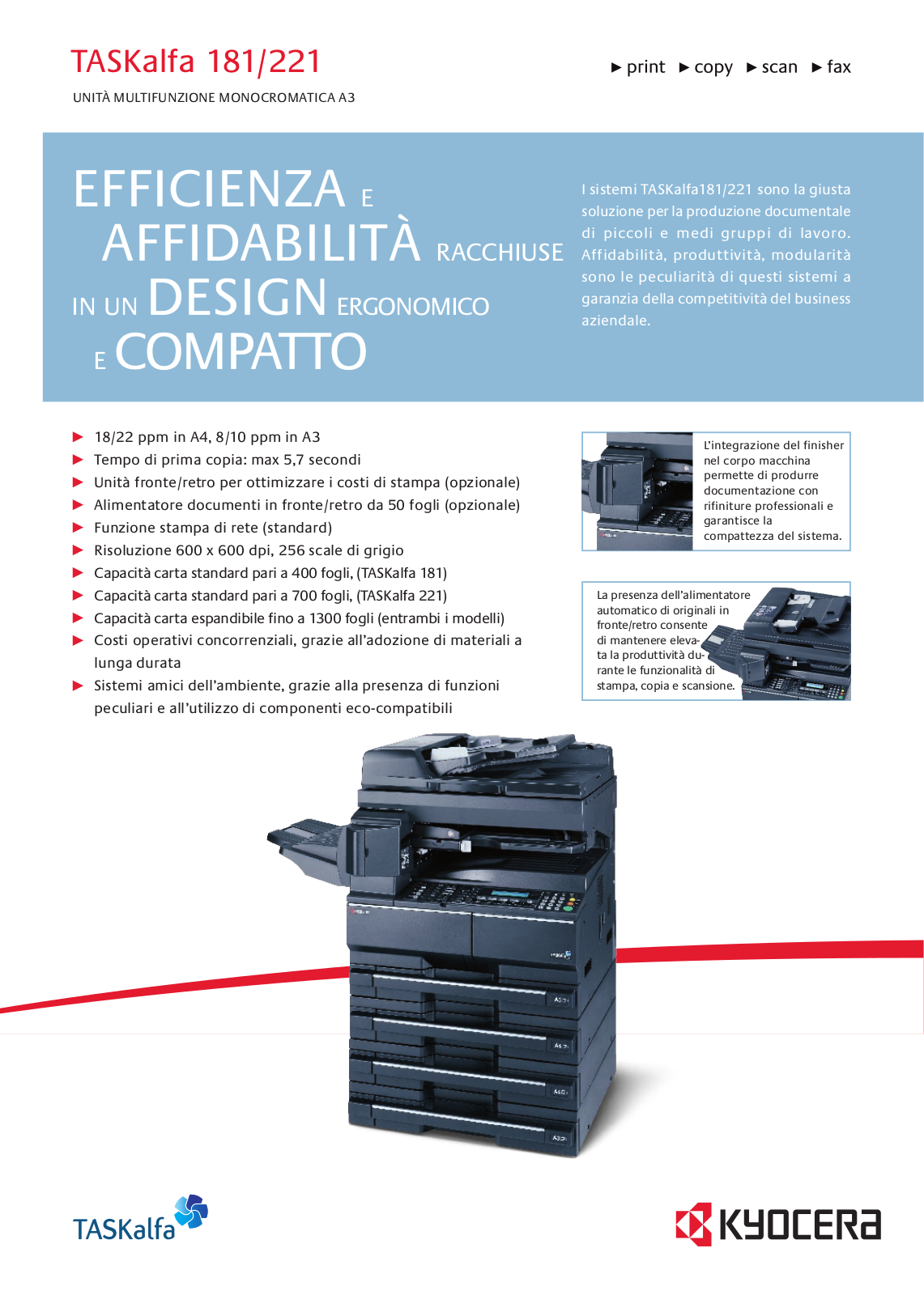 Kyocera TASKalfa 181, TASKalfa 221 Brochure