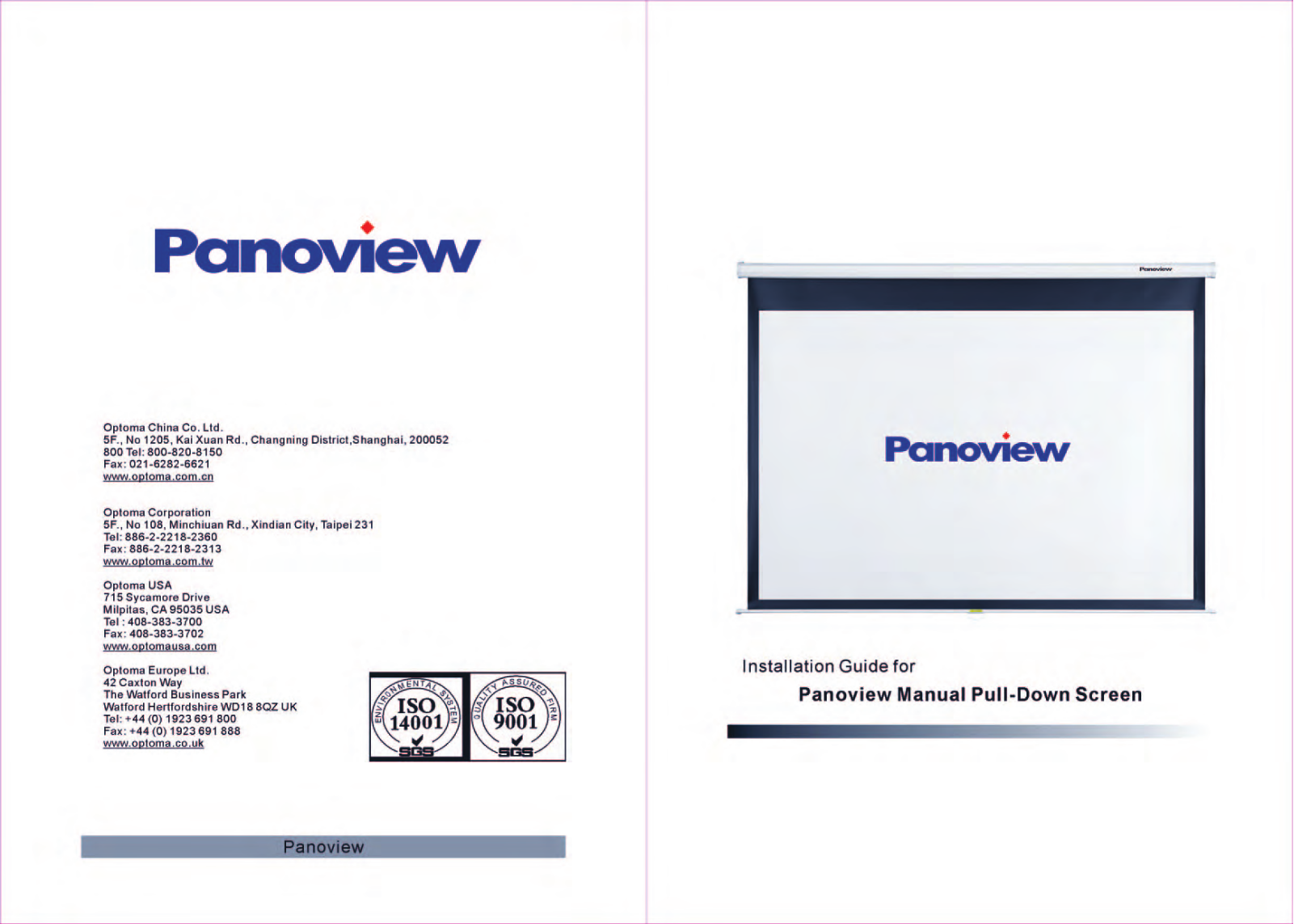 Optoma DS-9092PMS, DS-3084PMS, DS-3100PMS Owner's Manual