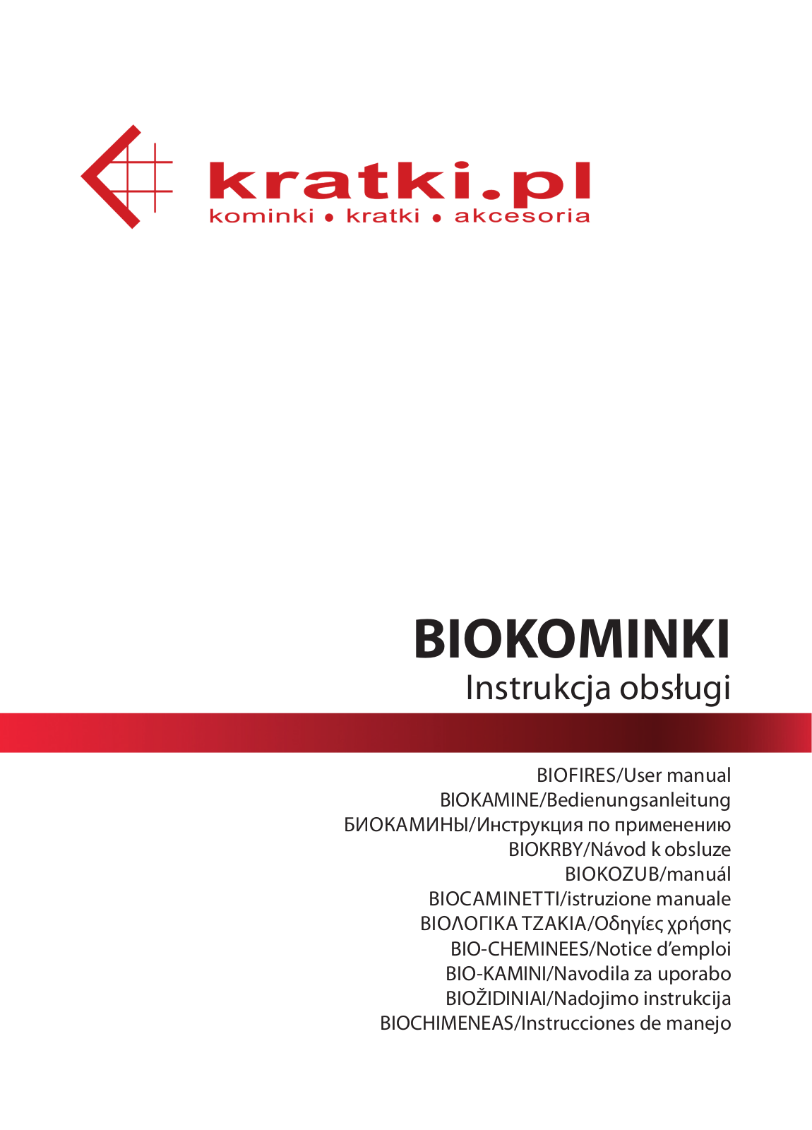 Kratki Alpha, Alpha MG, Alpha satin, Alpha SZ, BIOKRB quat User Manual