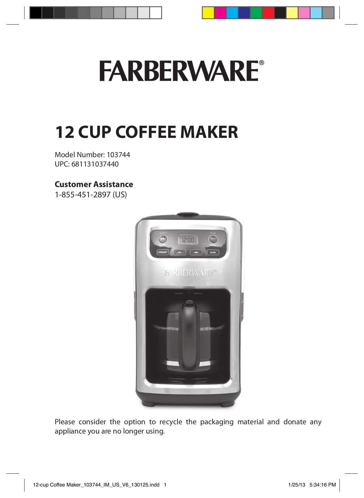 Farberware 103744 User Manual