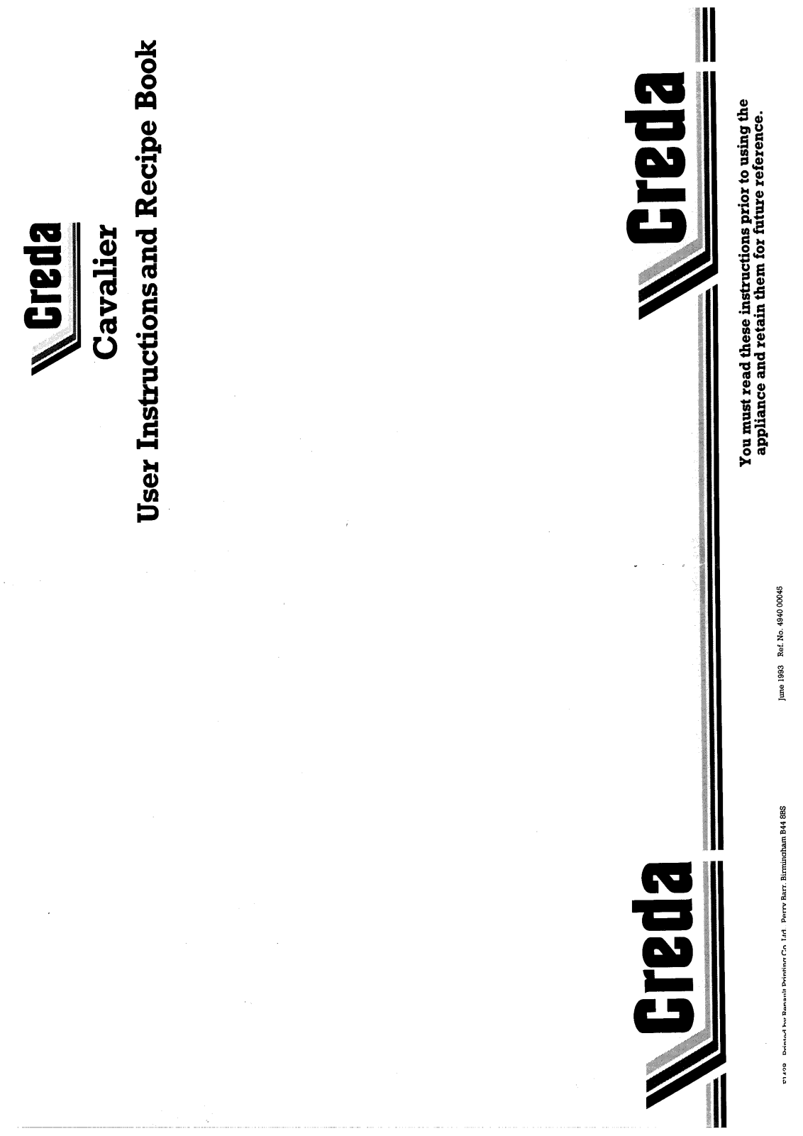 Creda HB49425 User Manual