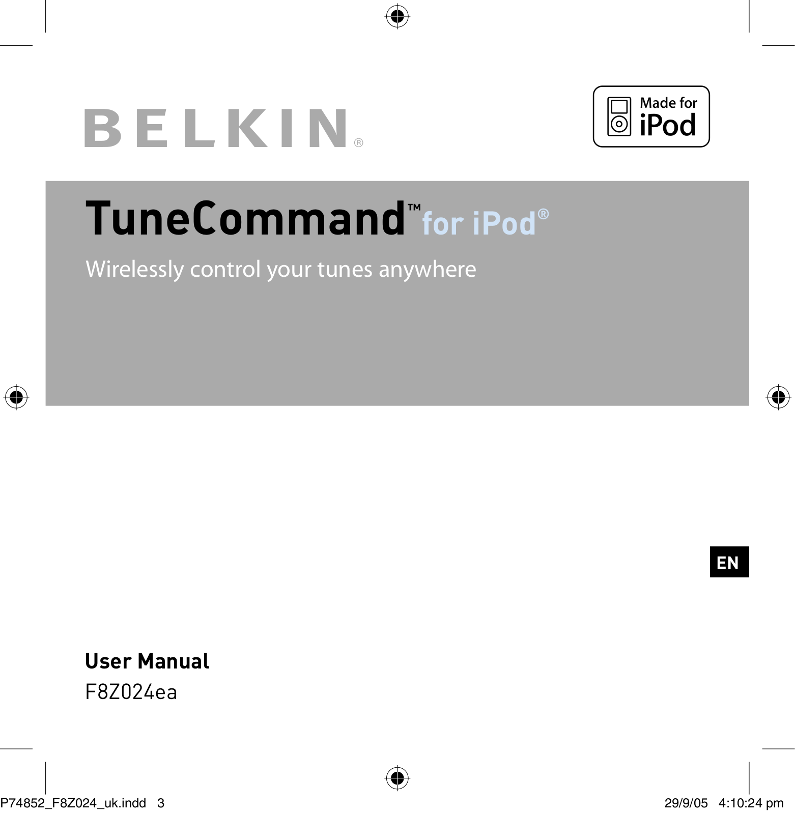 Belkin F8Z024EA User Manual