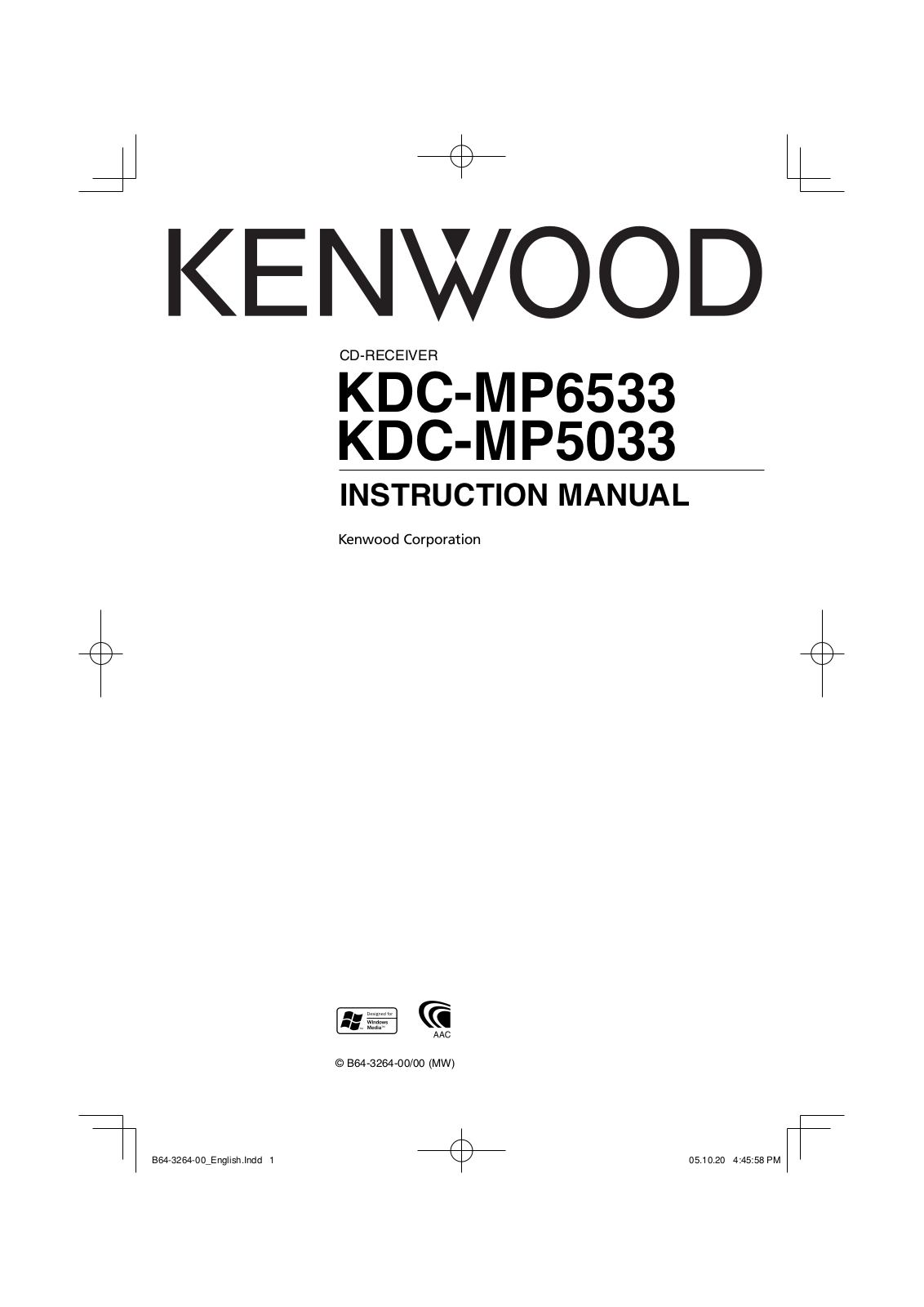 Kenwood KDC-MP6533, KDC-MP5033 User Manual