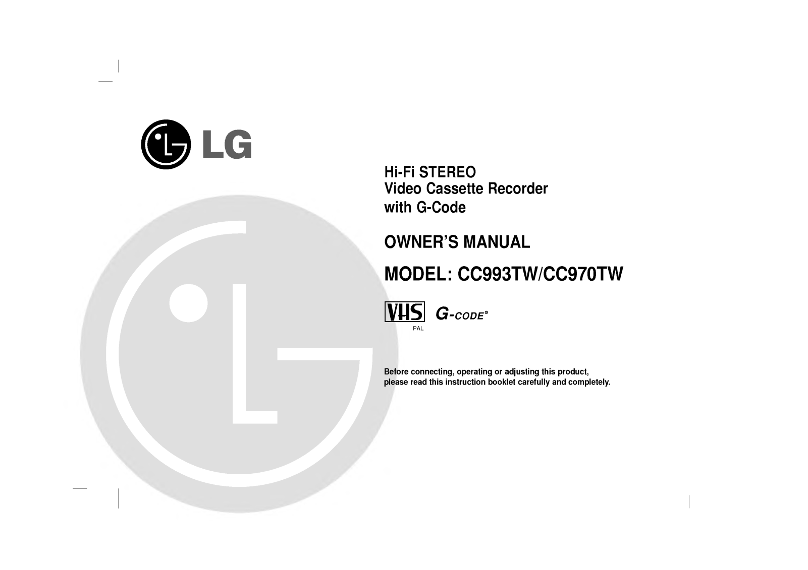 LG CC970TW User Manual