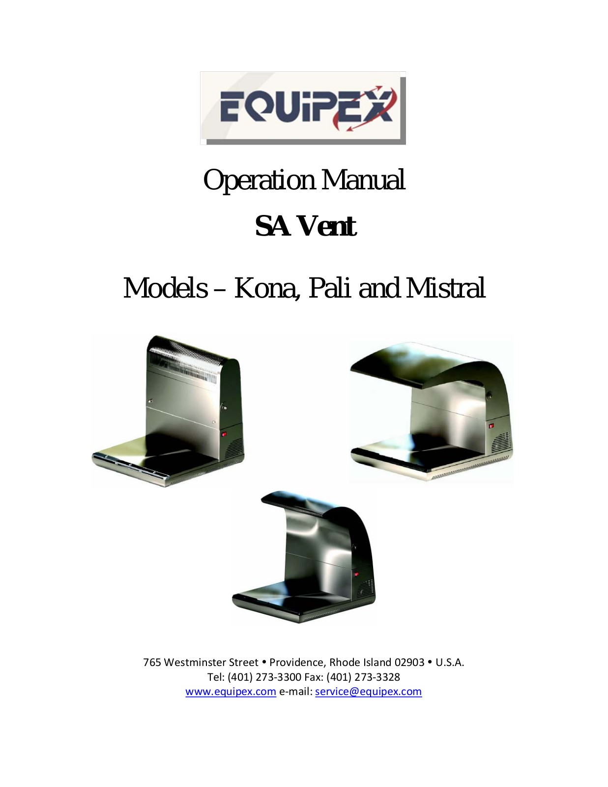 Equipex Kona Installation  Manual