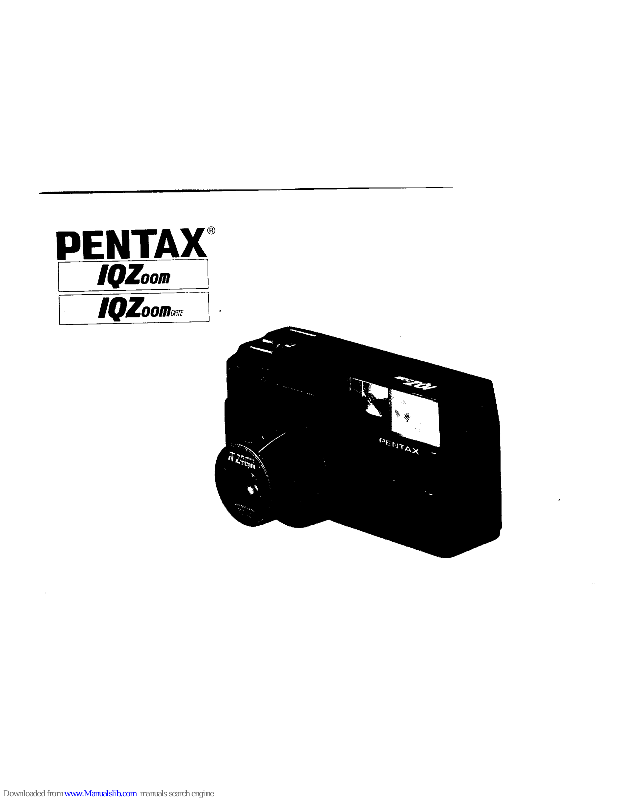 Pentax IQ Zoom - 130M Date 35mm Camera, IQ Zoom Date, l Operating Manual