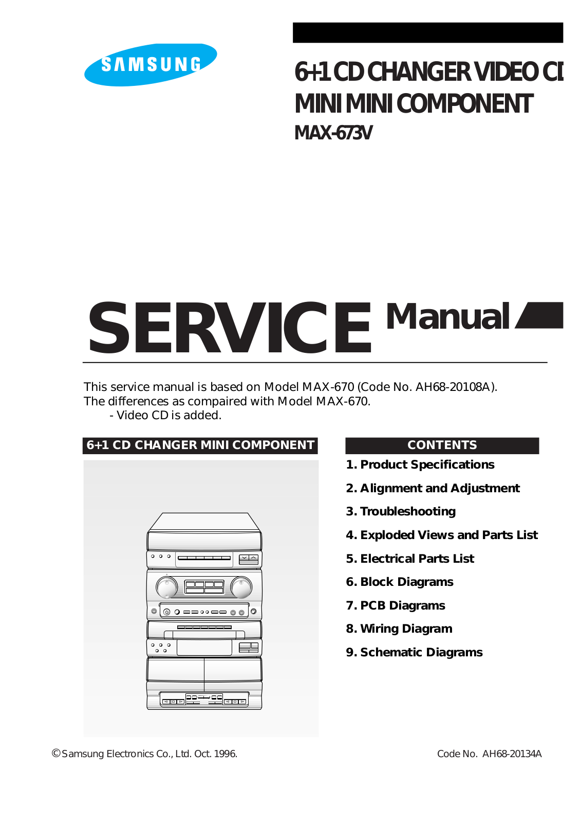 SAMSUNG MAX673V Service Manual