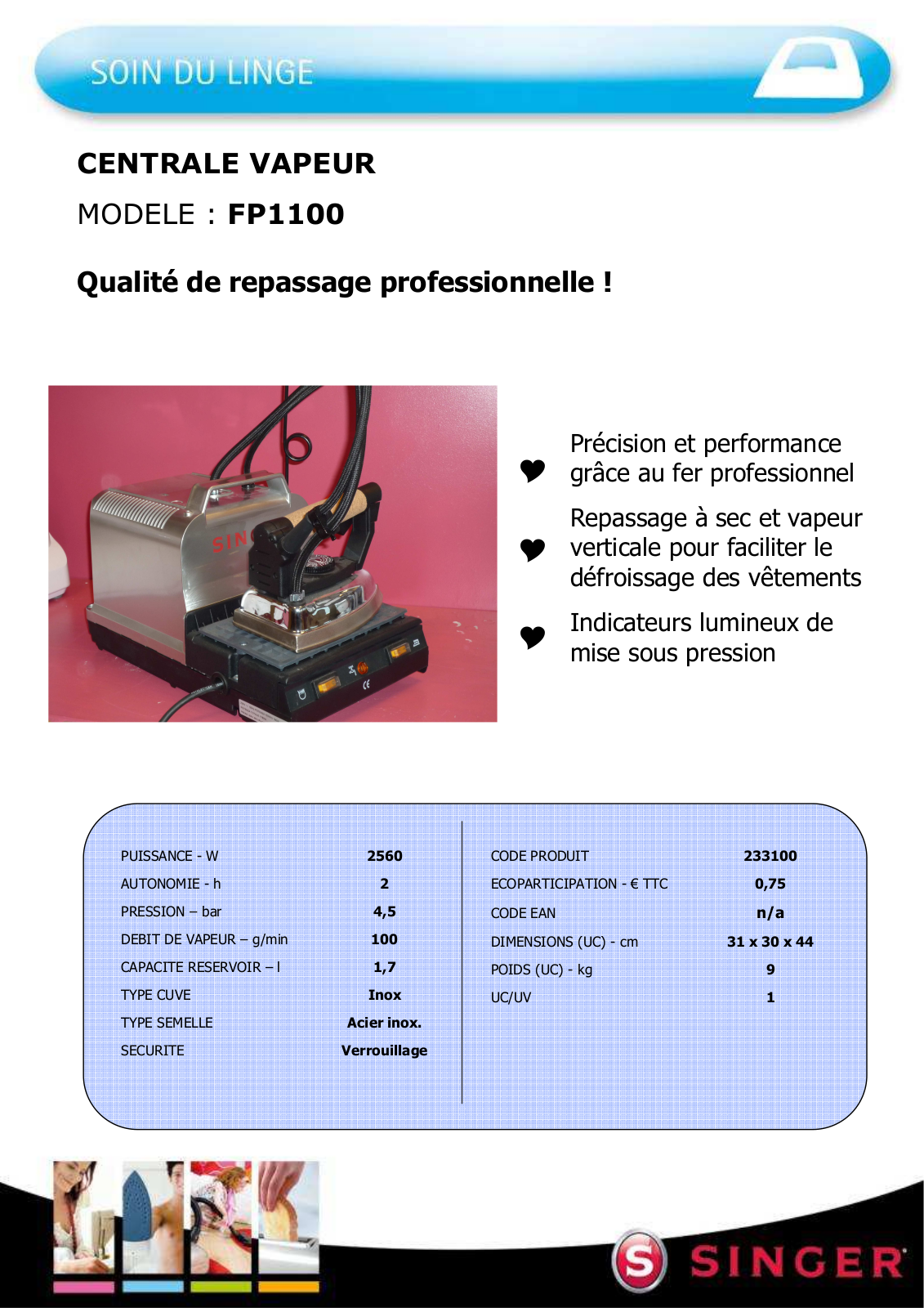 Singer FP1100 User Manual