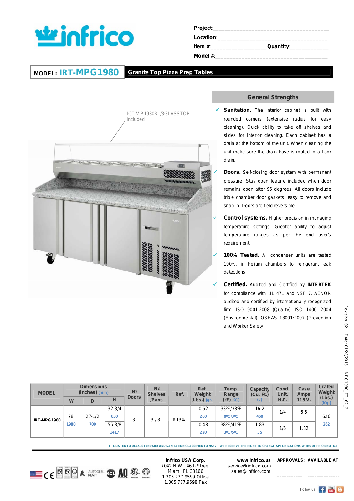 Infrico IRT-MPG1980 User Manual