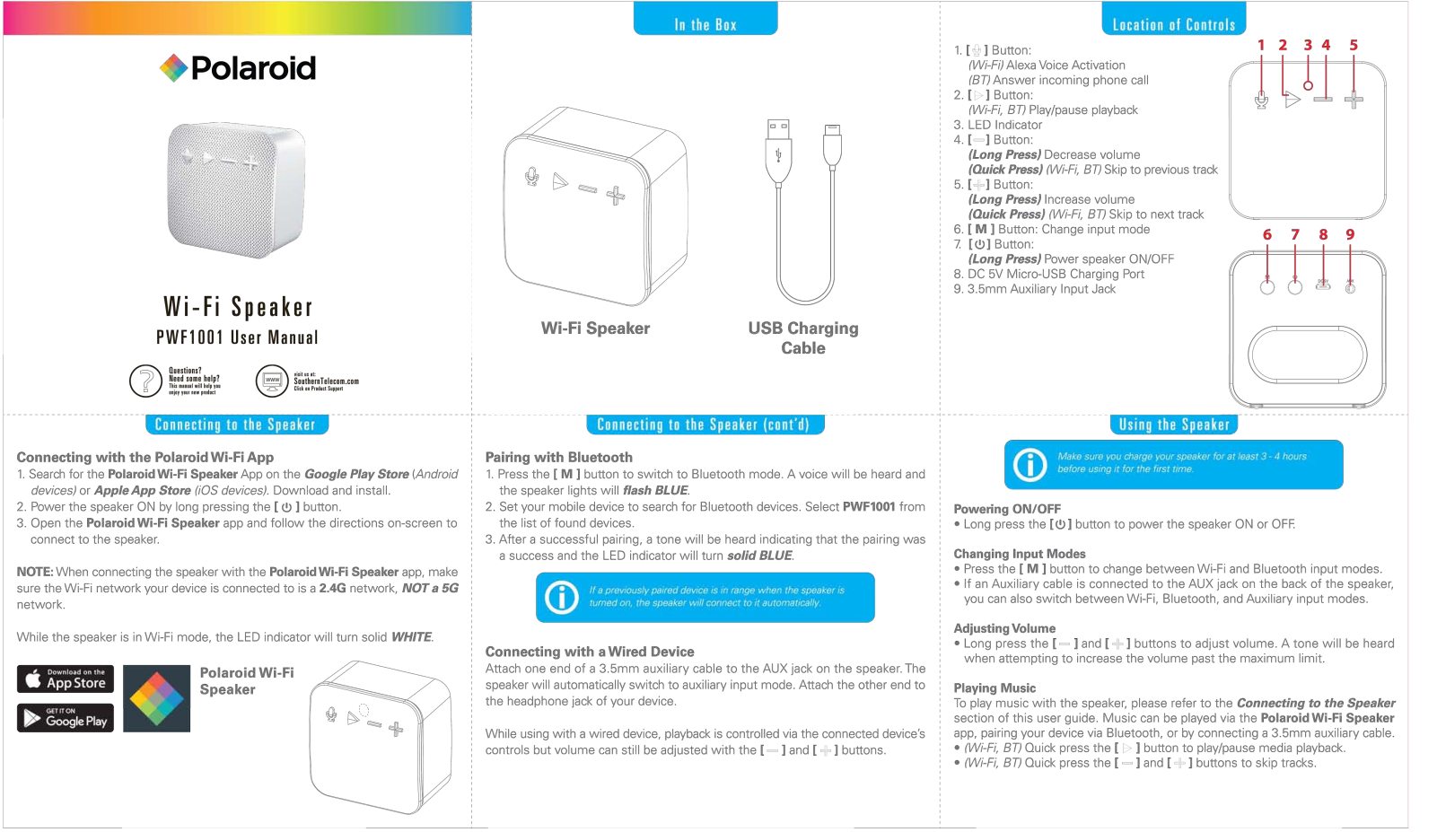 Polaroid PWF1001 User Manual