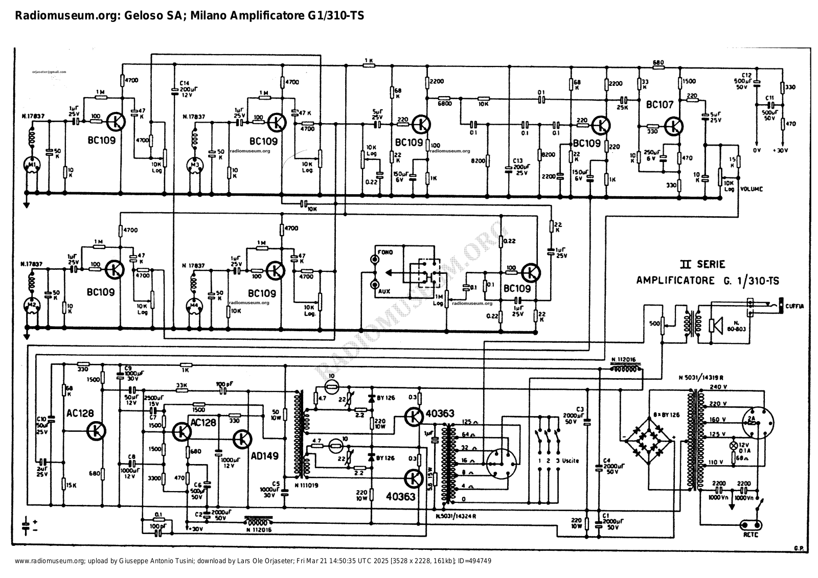 Geloso g1 310 ts Schematic - ManualMachine.com