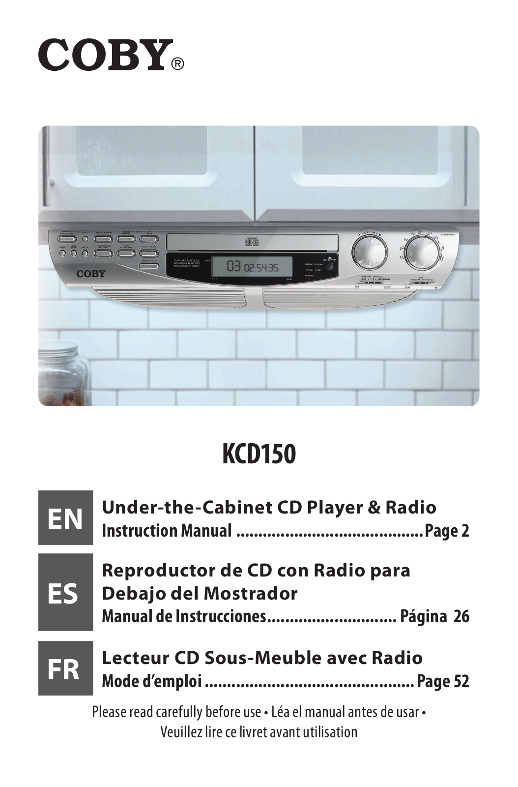 COBY KCD150 User Manual