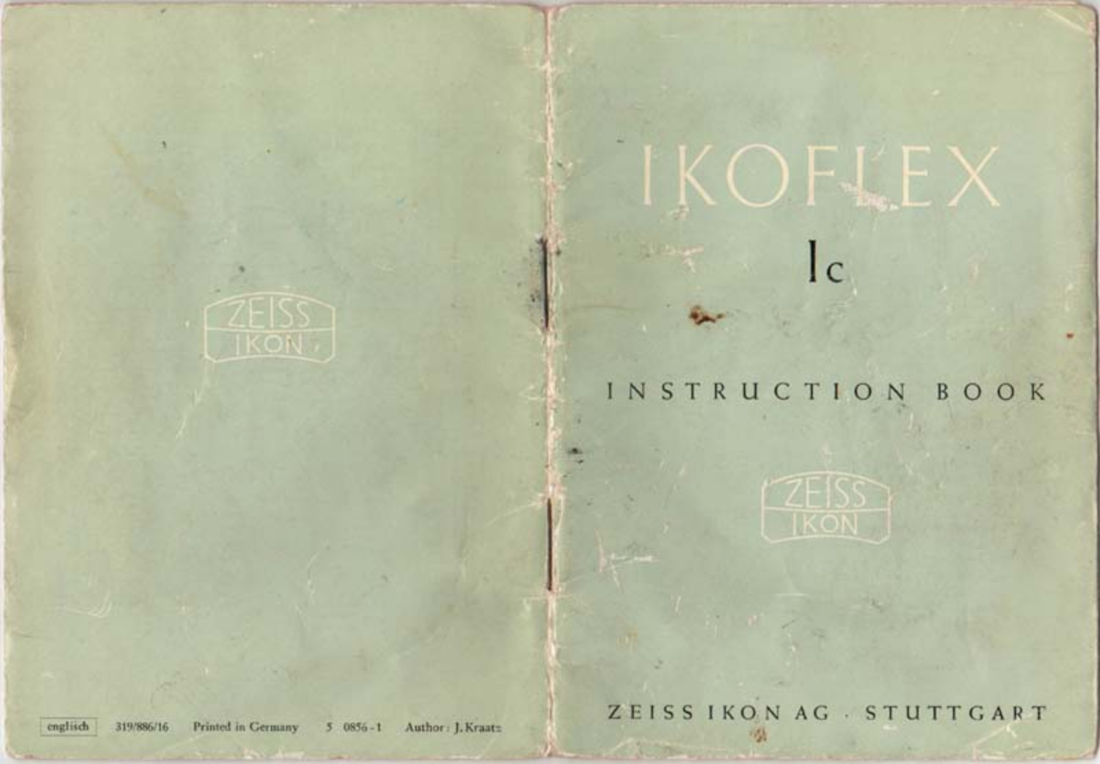 Zeiss Ikon Ikoflex Ic Downloadable Instruction Book