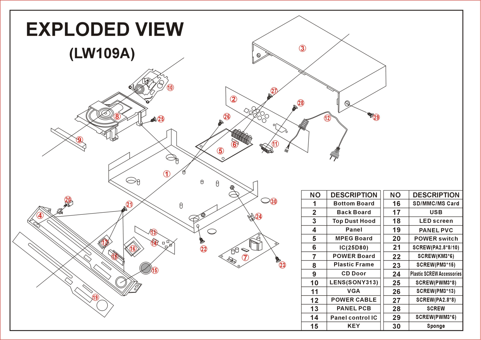 AV Link LW-109A Schematic