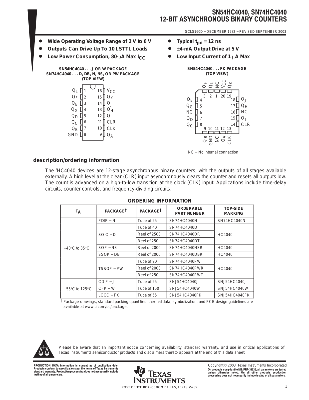 Datasheet 74HC 4040 Datasheet (FREI) - ManualMachine.com