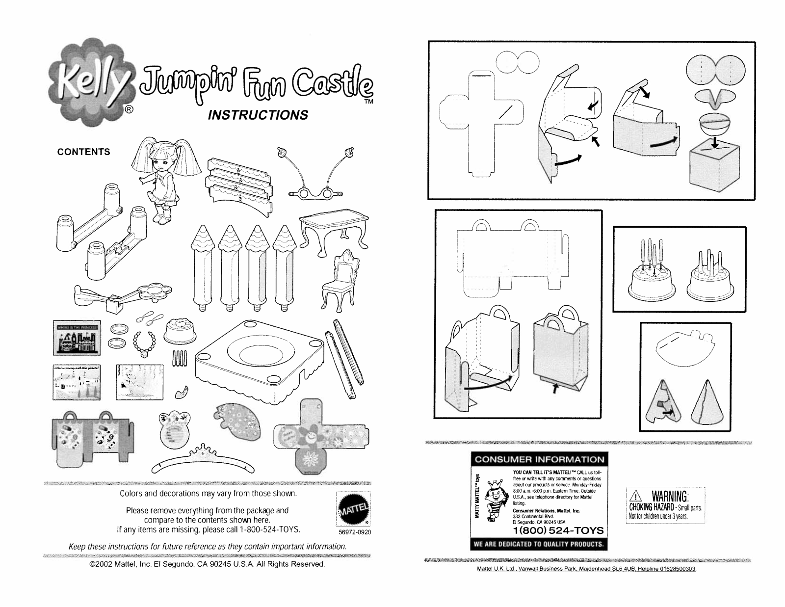 Fisher-Price 56972 Instruction Sheet