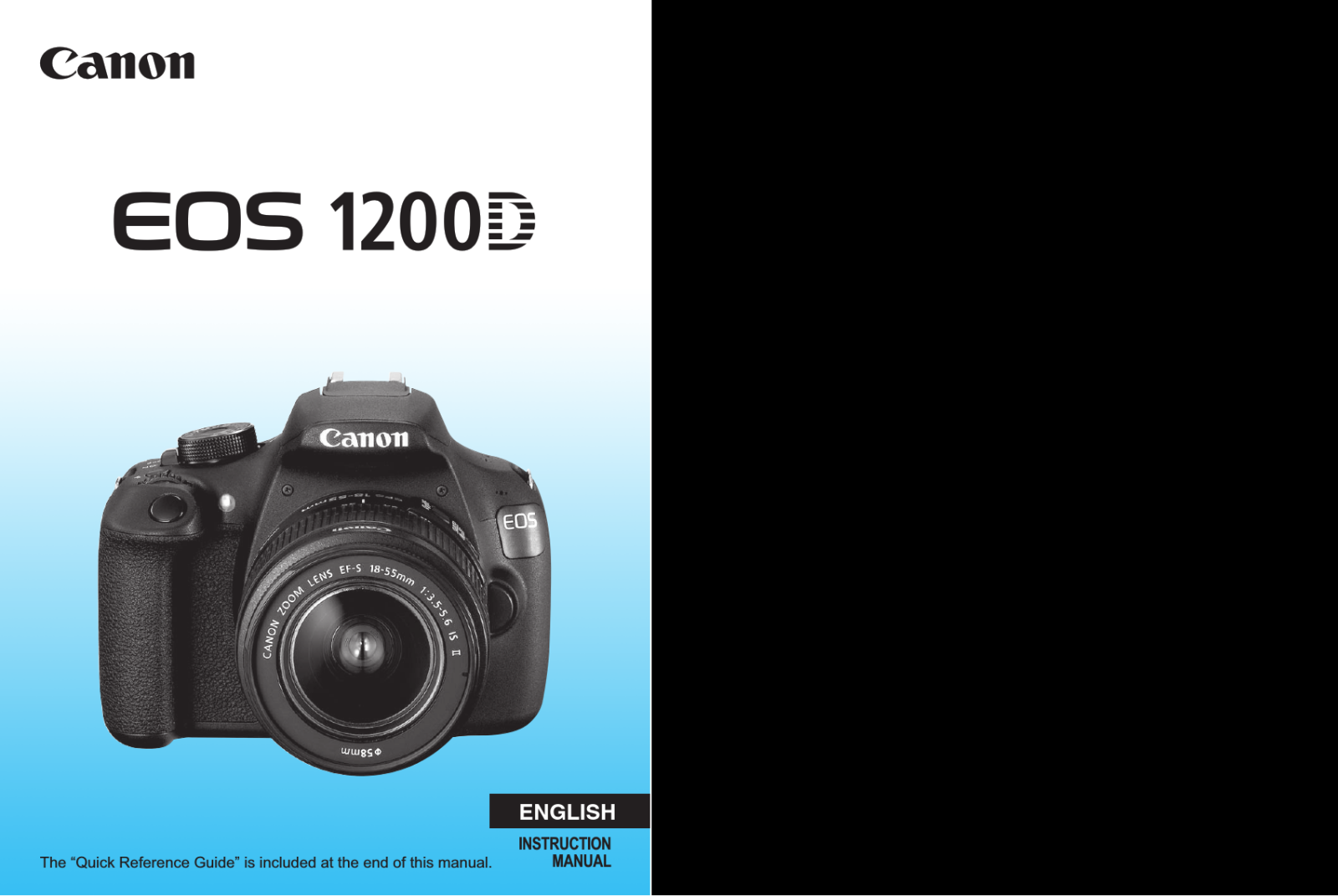 Canon Rebel T5 EOs 1200D Instruction Manual