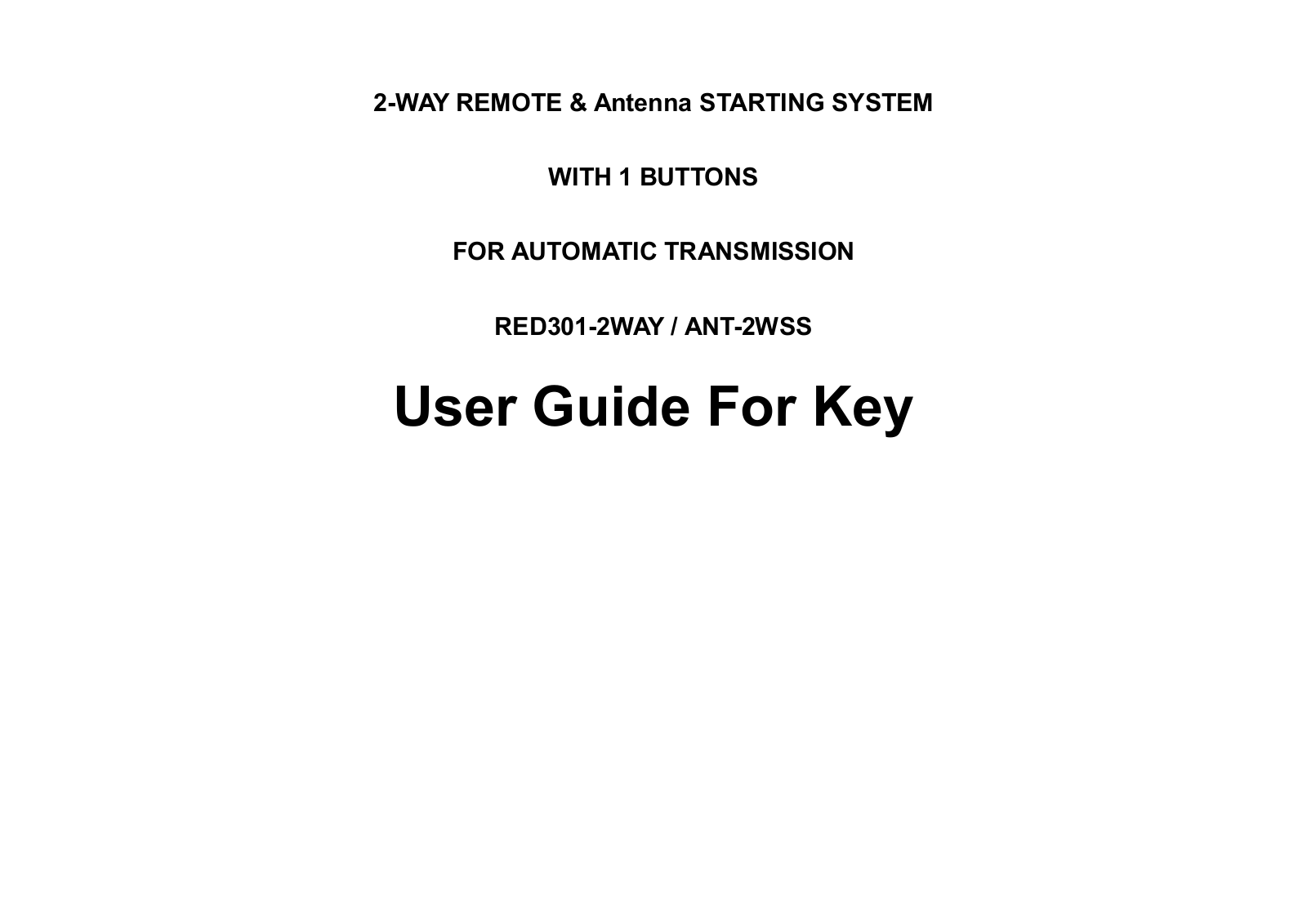 SEGI JA1000 2WSS User Manual