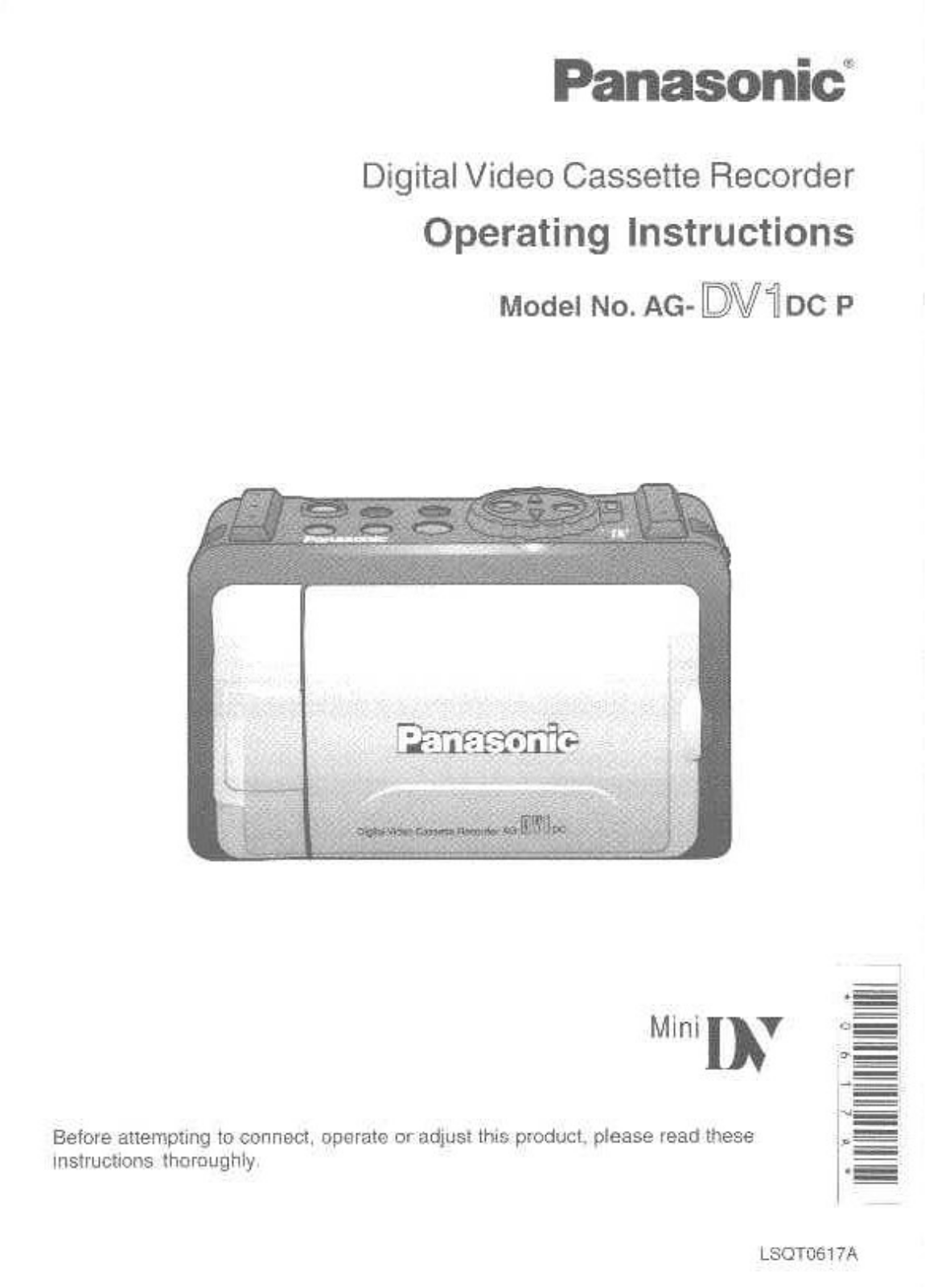 Panasonic ag-dv1dcp Operation Manual