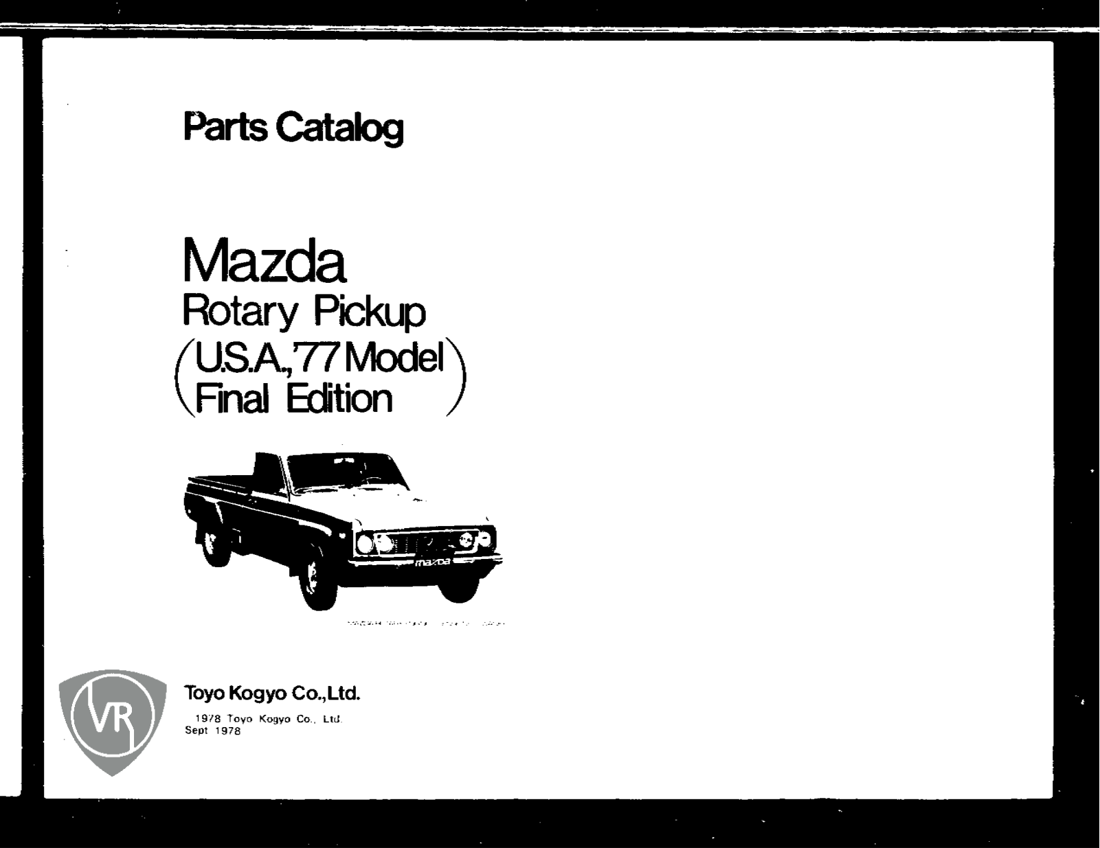 Mazda B  1977 User Manual