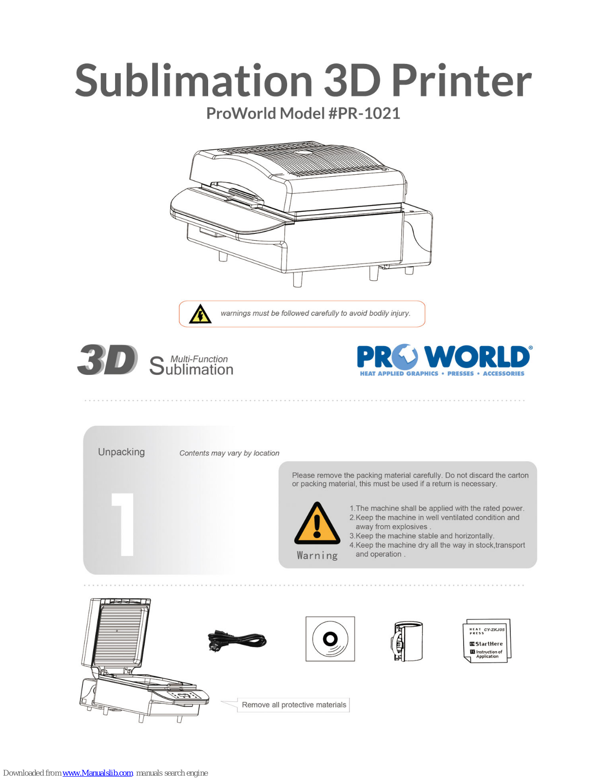 ProWorld PR-1021 Instruction Manual - ManualMachine.com