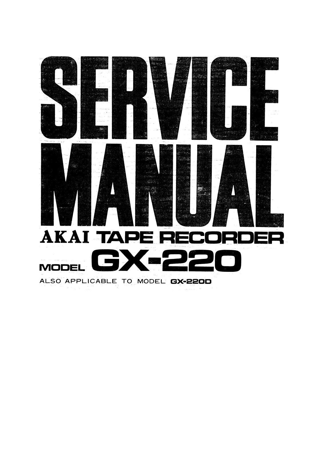 Akai GX-220 Service Manual
