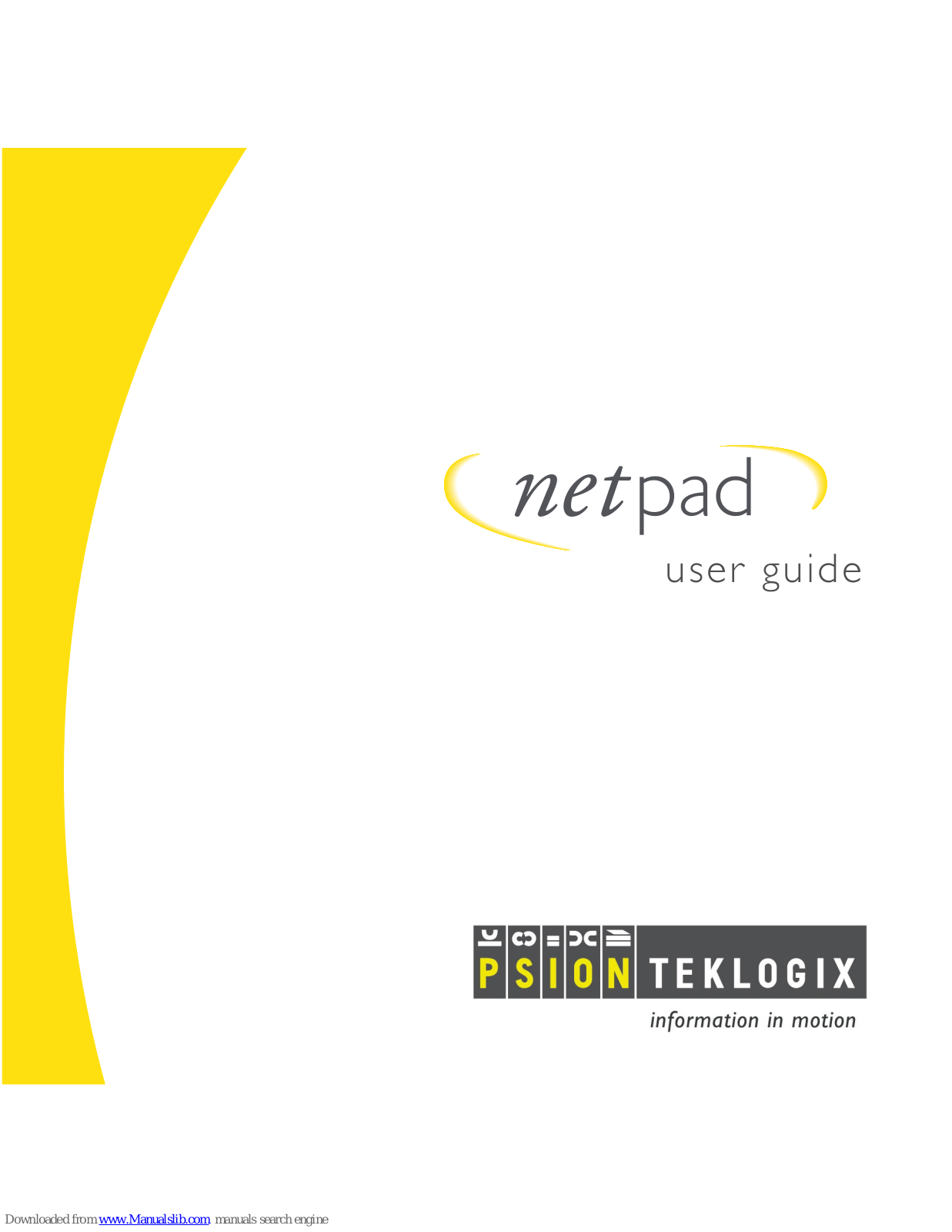 Psion Teklogix netpad 16M, netpad 64M User Manual