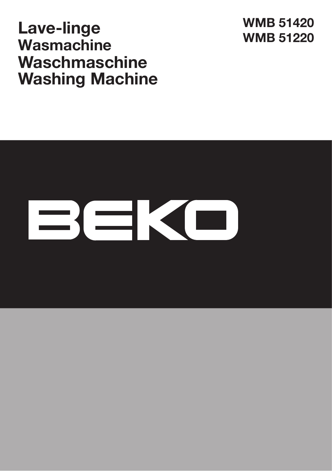 Beko WMB 51420, WMB 51220 User Manual