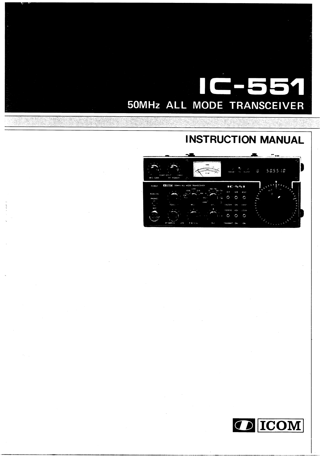 Icom IC-551 User Manual