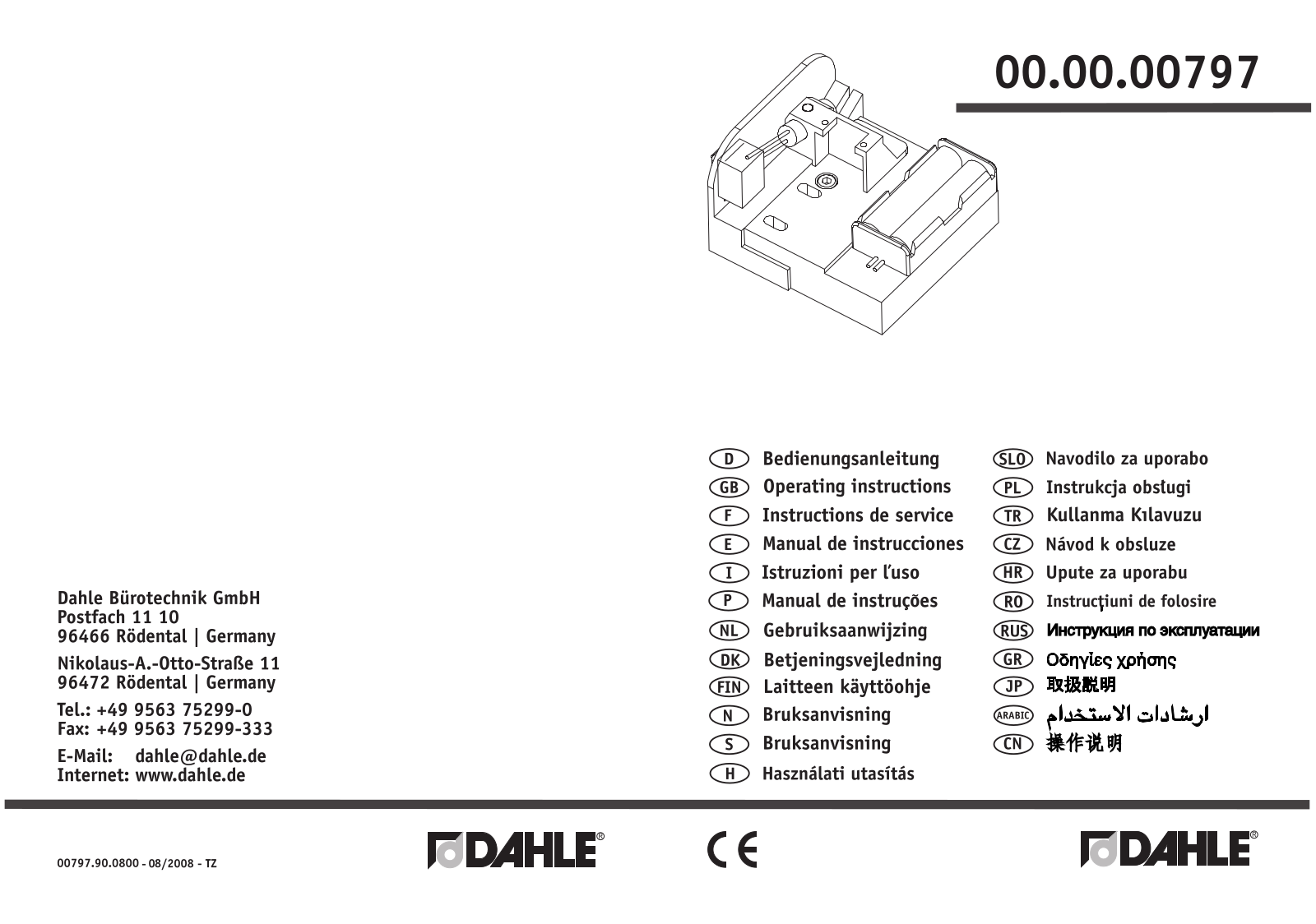 Dahle 797 User Manual