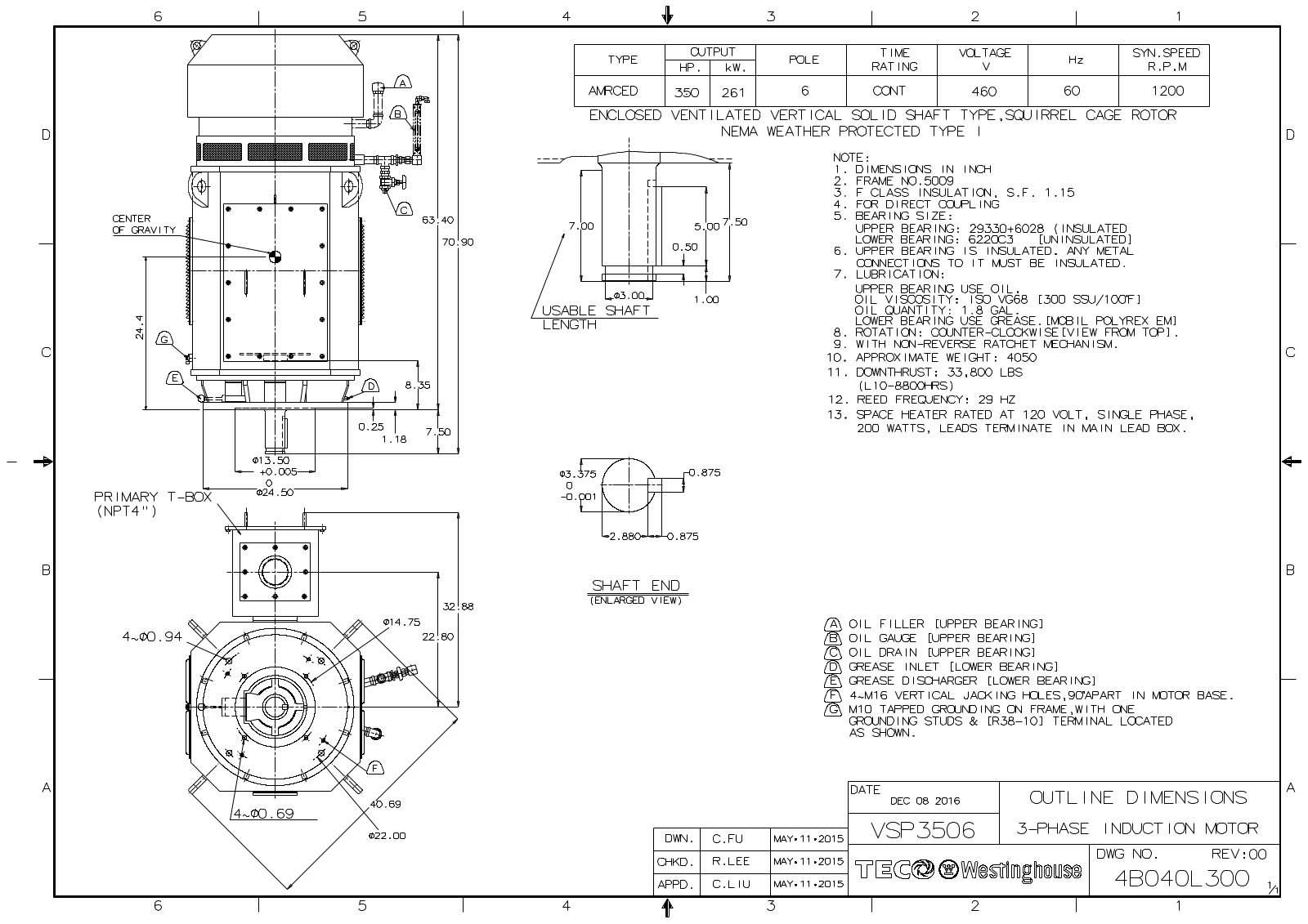 Teco VSP3506 Reference Drawing