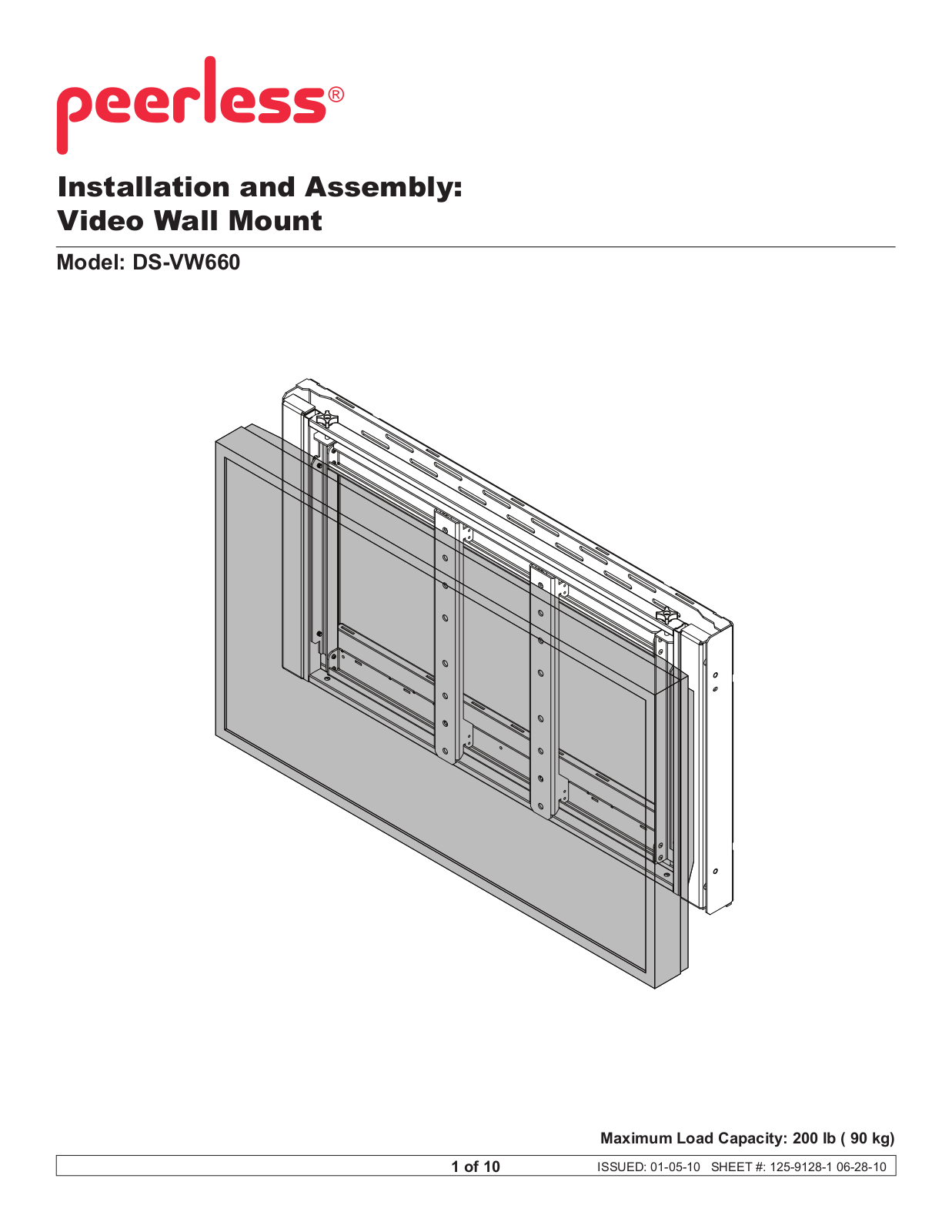 Peerless Industries DS-VW660 User Manual