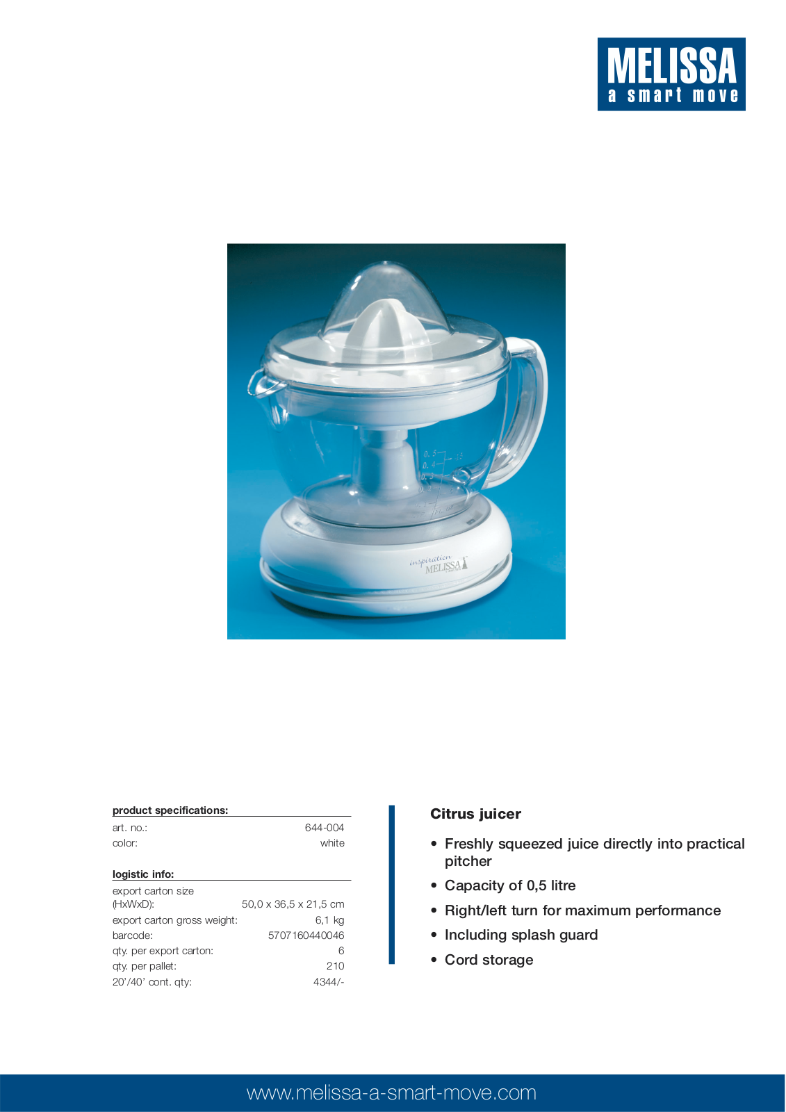 Melissa 644-004 User Manual - ManualMachine.com