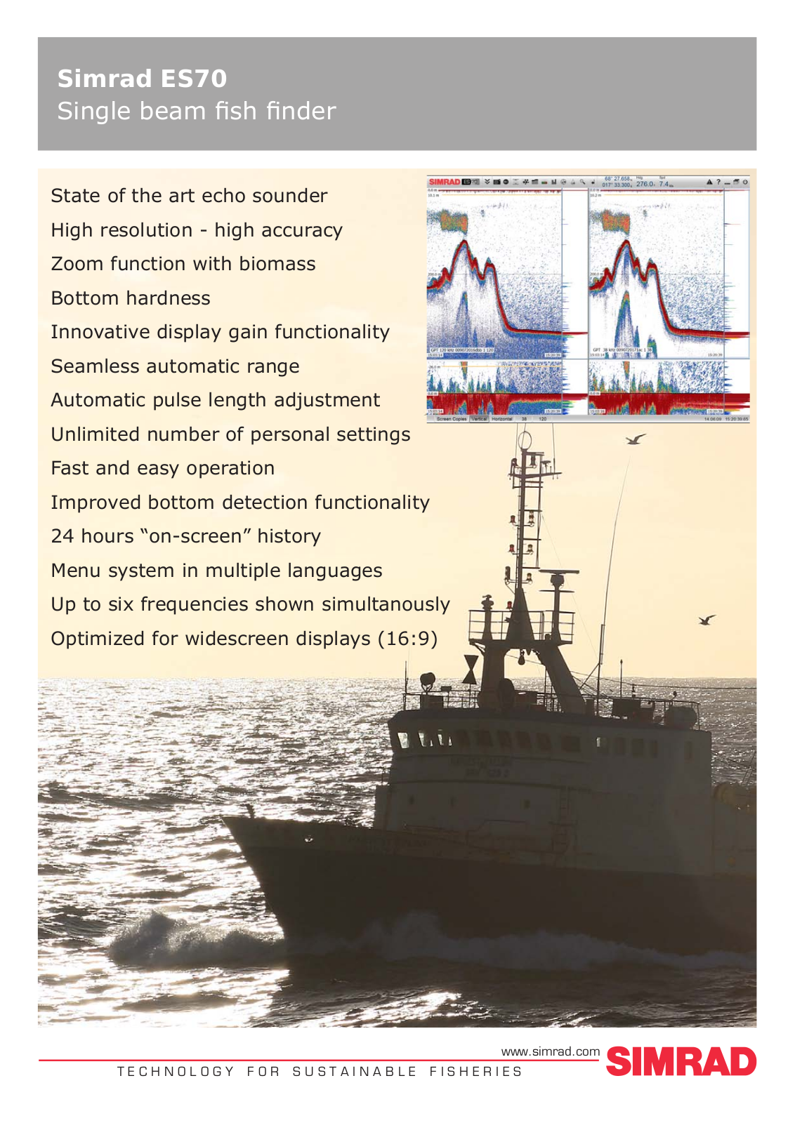 Simrad ES70 DATASHEET