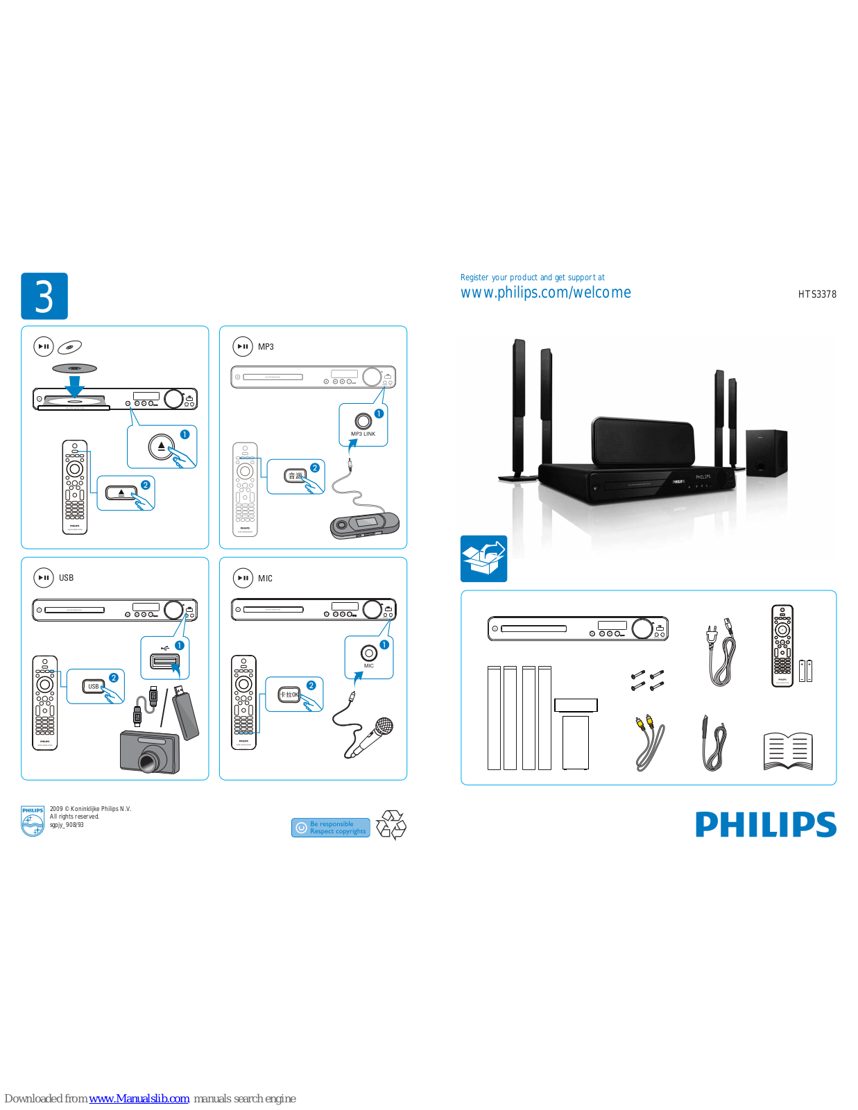 Philips HTS3378/93, HTS3378 User Manual