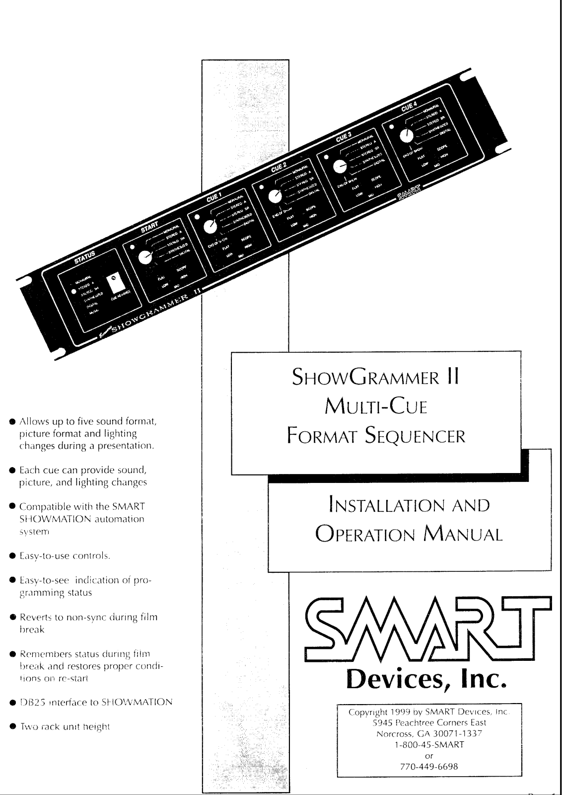 Smart SHOWGRAMMER II OPERATION MANUAL