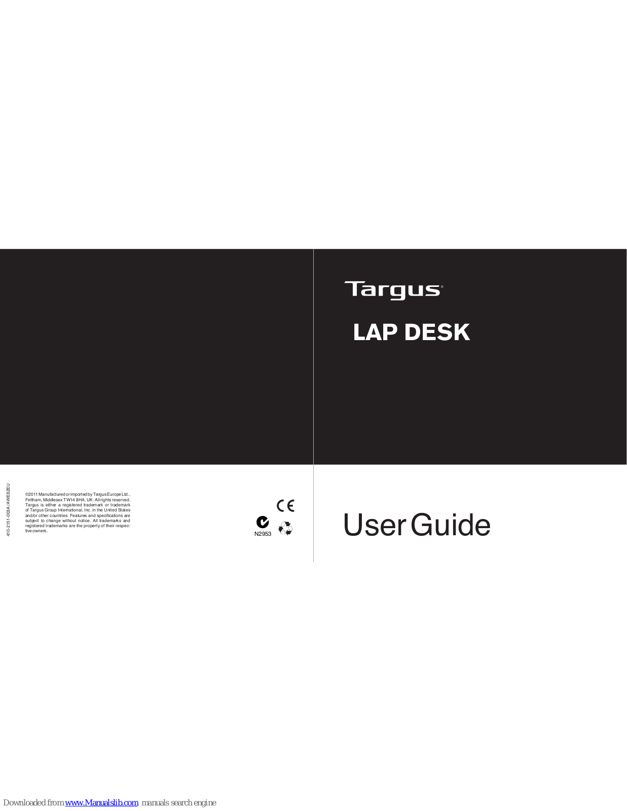 Targus lap desk User Manual