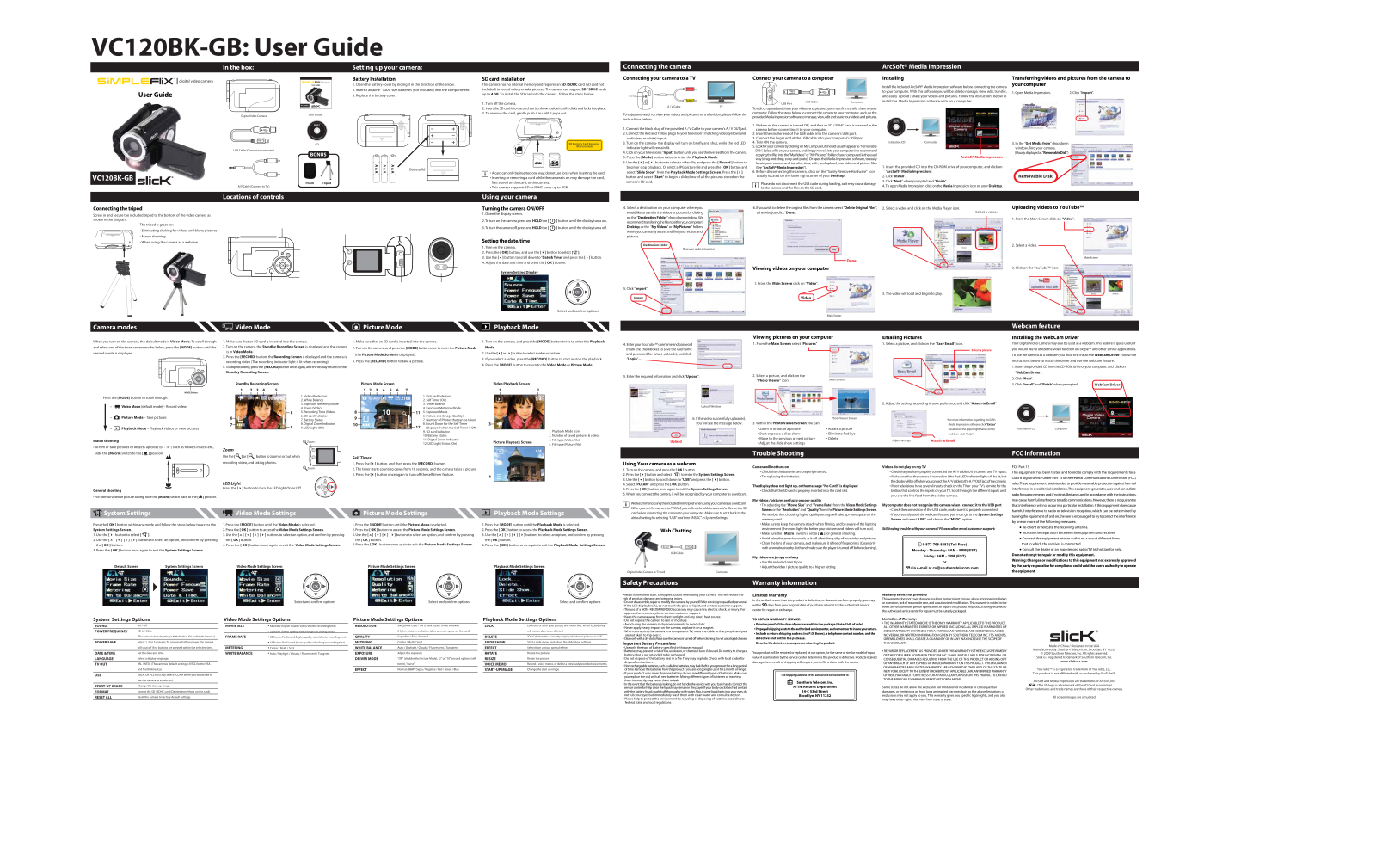 Slick VC120BK-GB User Manual