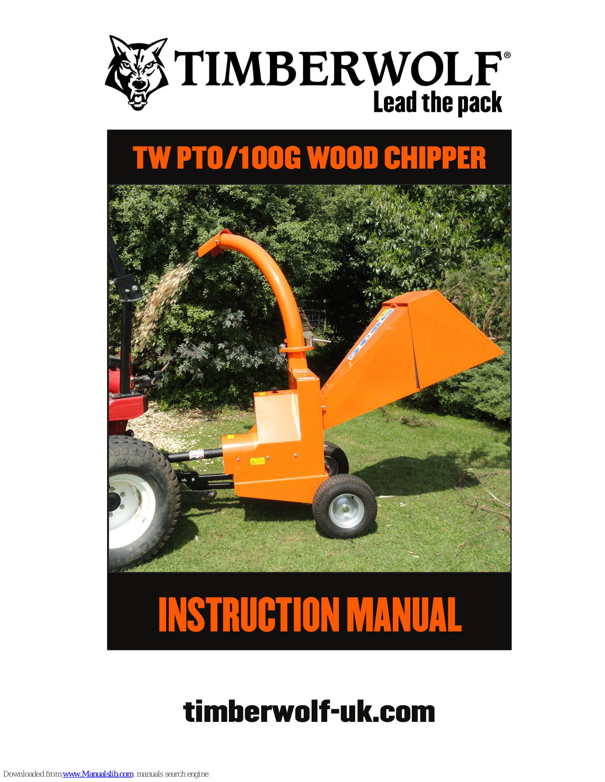 Timberwolf TW PTO/100G Instruction Manual