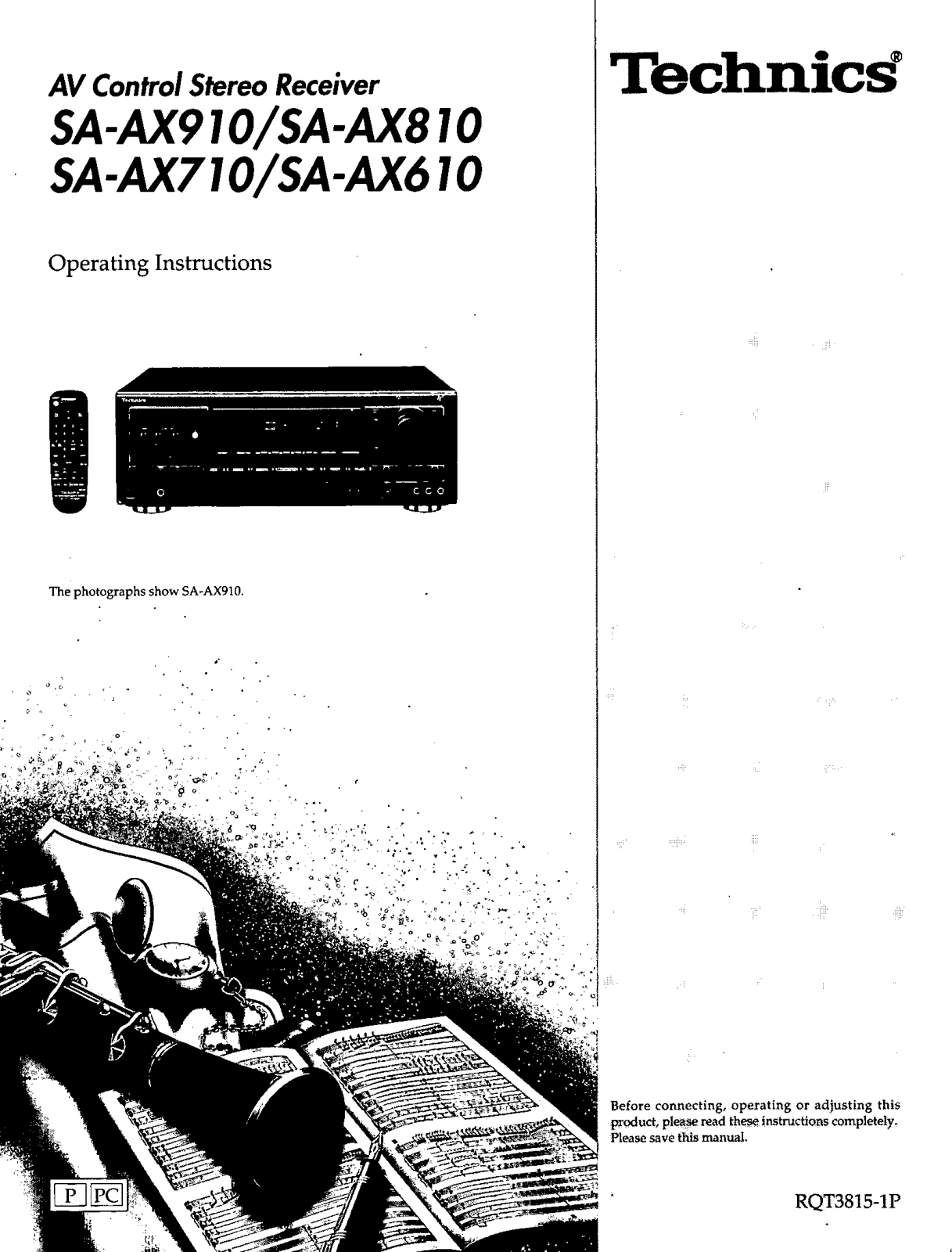 Panasonic SA-AX810 Operating Instructions