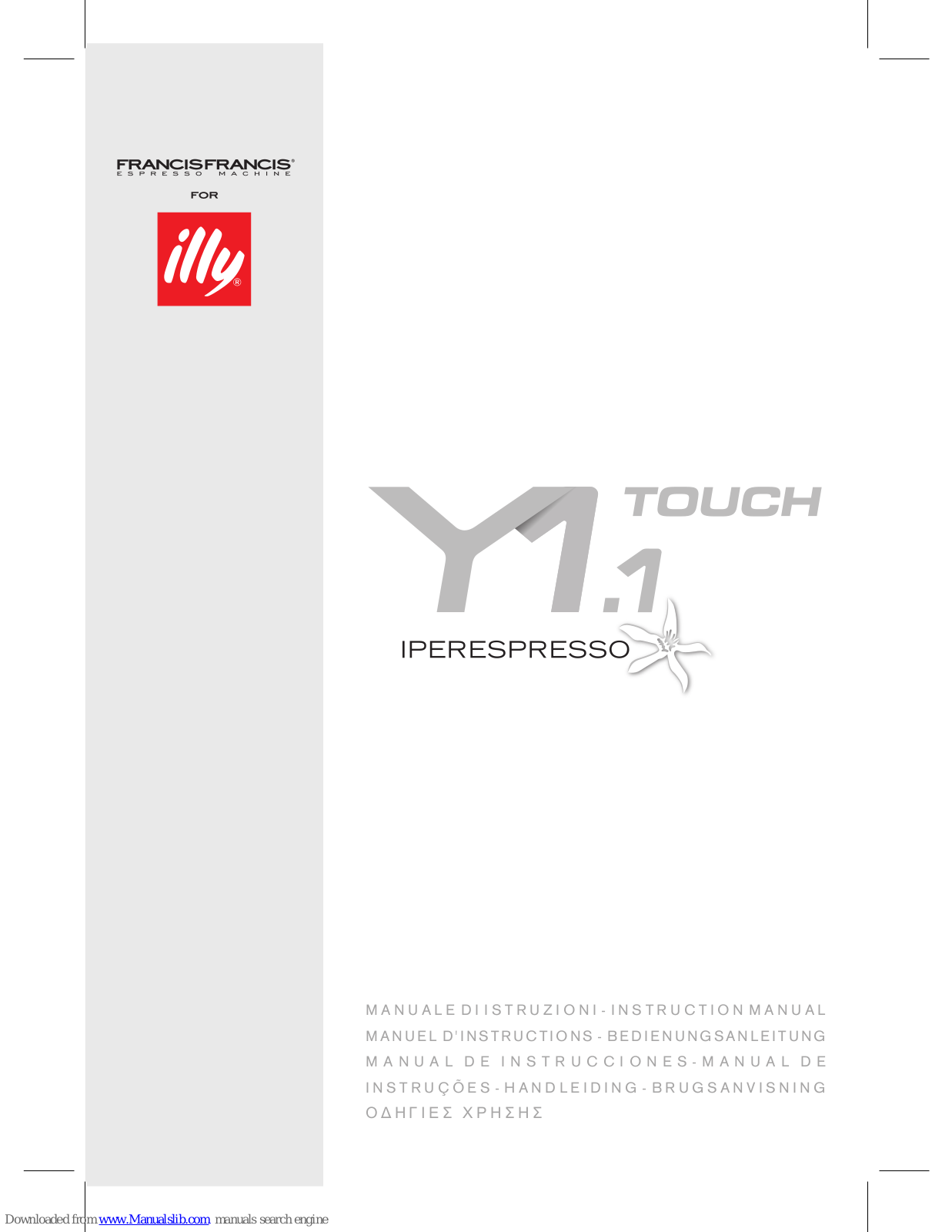 illy Y1.1 Touch Instruction Manual