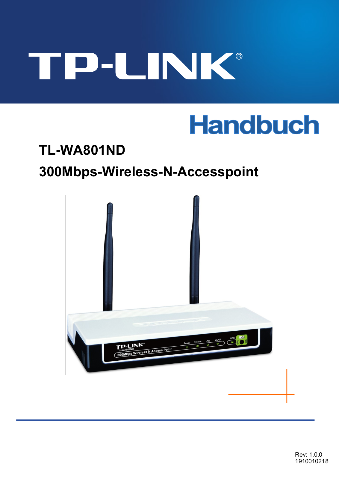 TP-LINK TL-WA801ND User guide