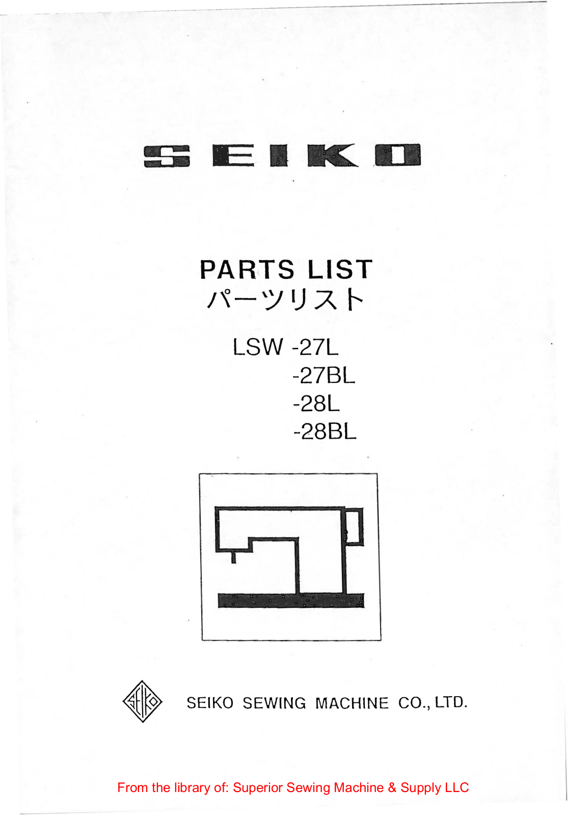 Seiko LSW-27L, LSW-28L, LSW-28BL Manual