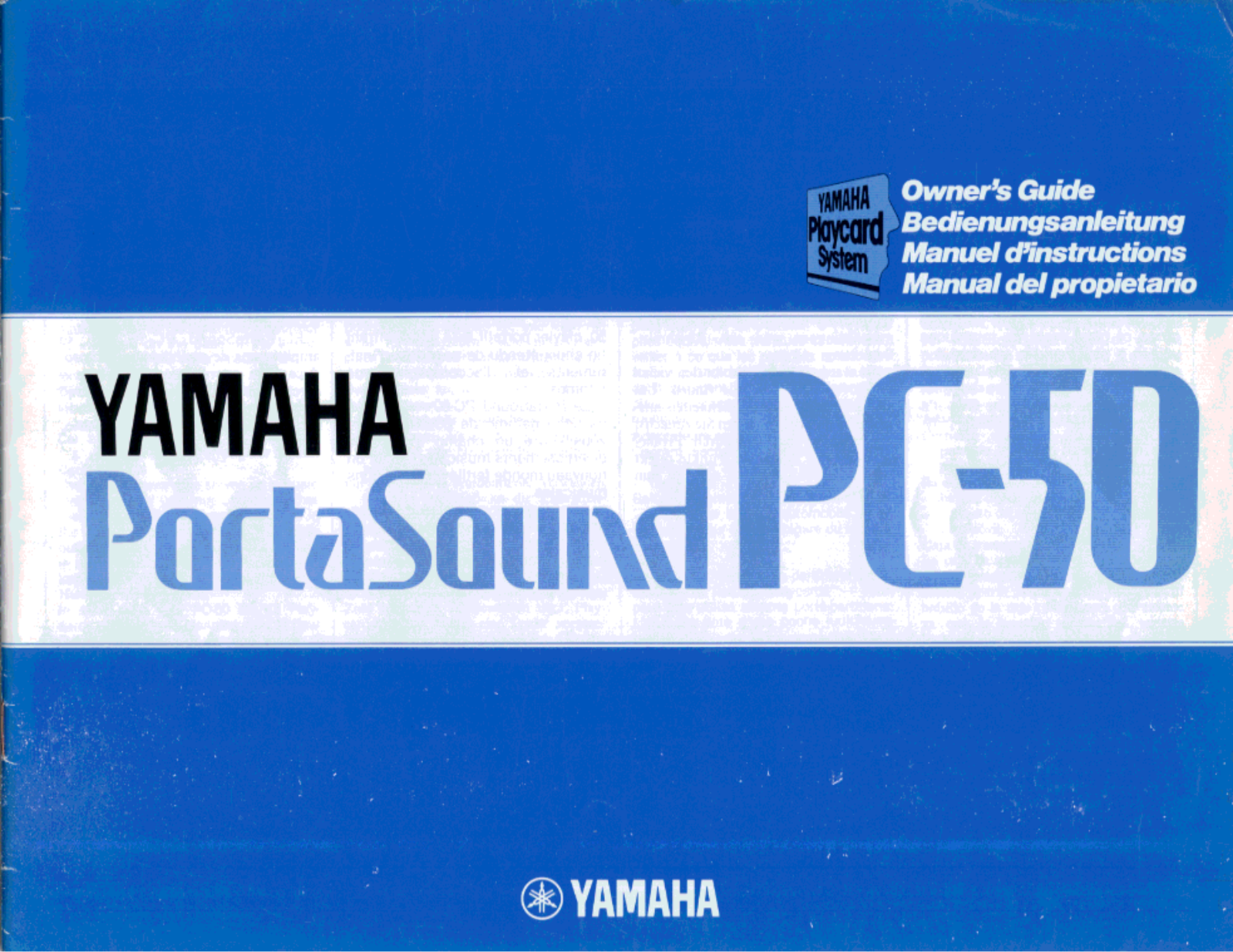 Yamaha PC50, PC50E User Manual