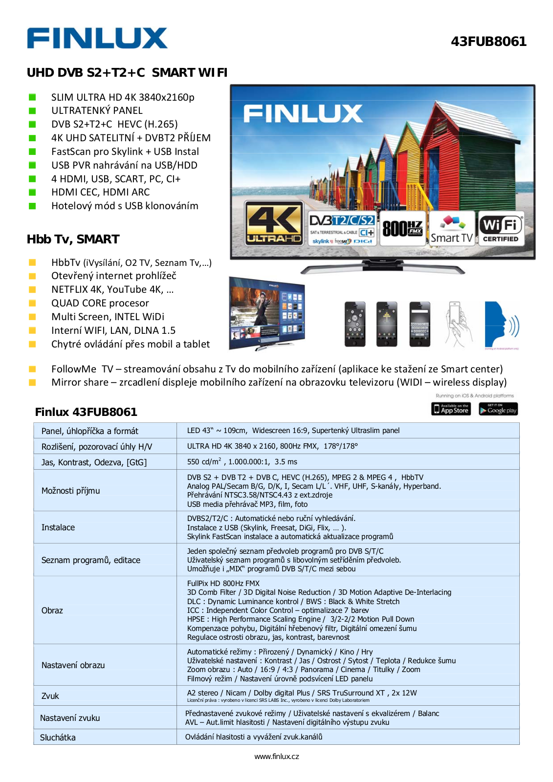 Finlux 43FUC8160, 43FUB8061 User Manual