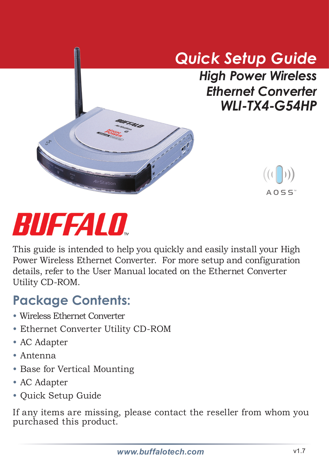 Buffalo Technology WLI-TX4-G54HP User Manual