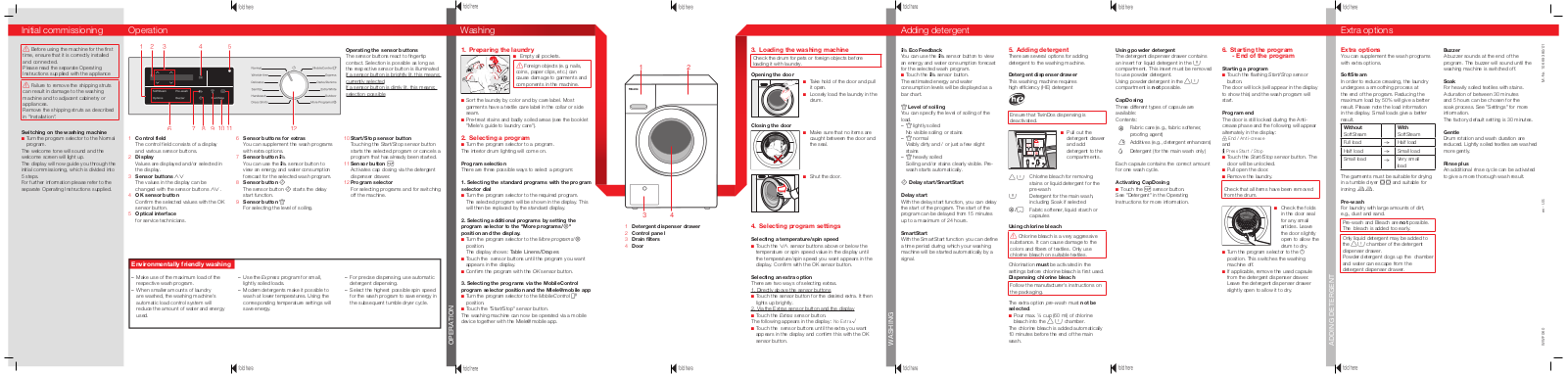 Miele WWF 060 Quick Start Guide