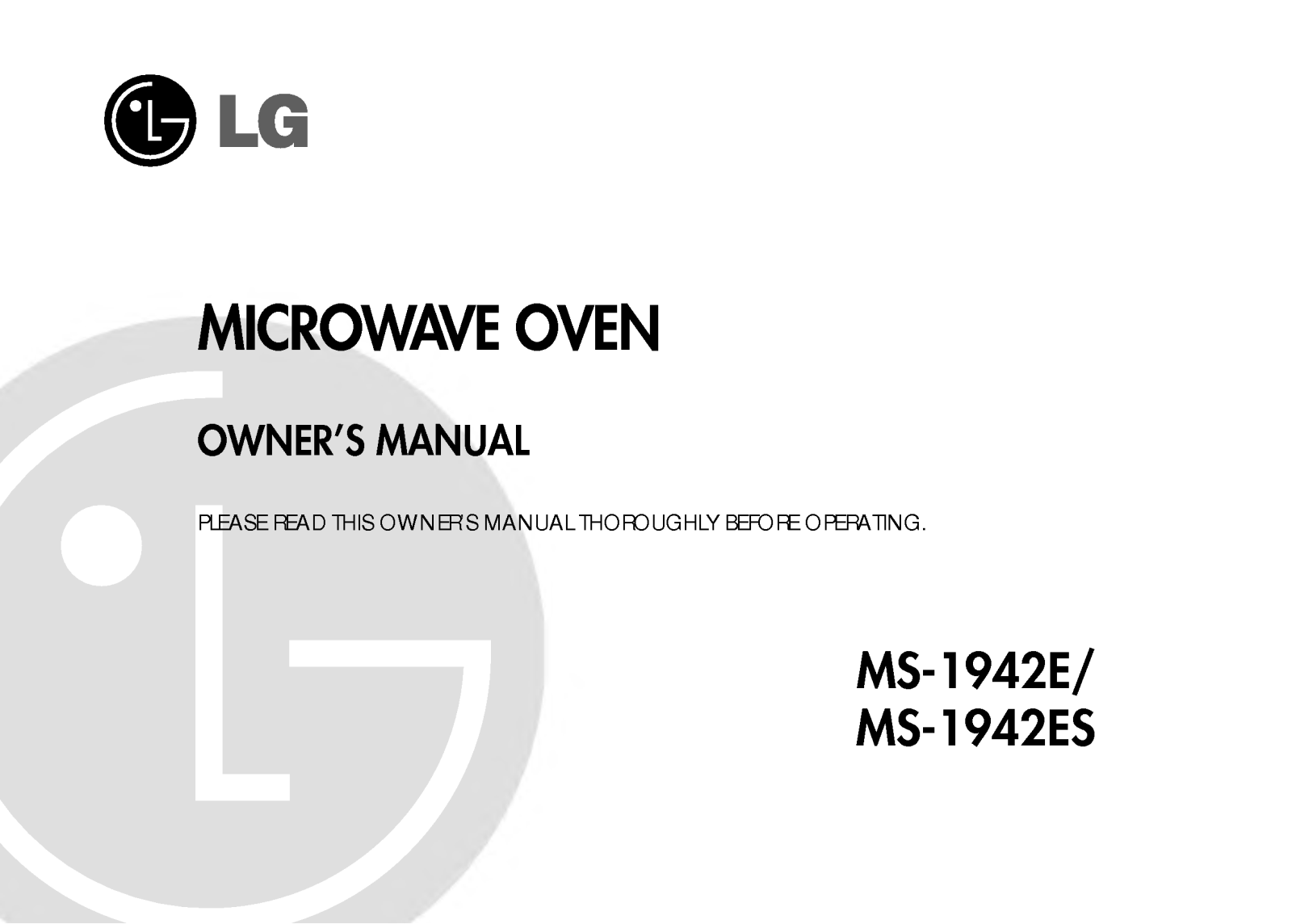 LG MS-1942E, MS-1942ES User Manual