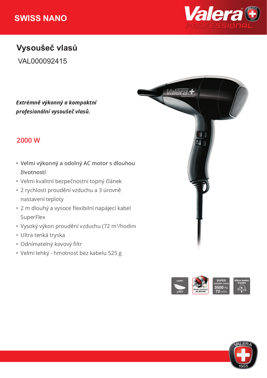 Valera Swiss Nano 9001 User Manual