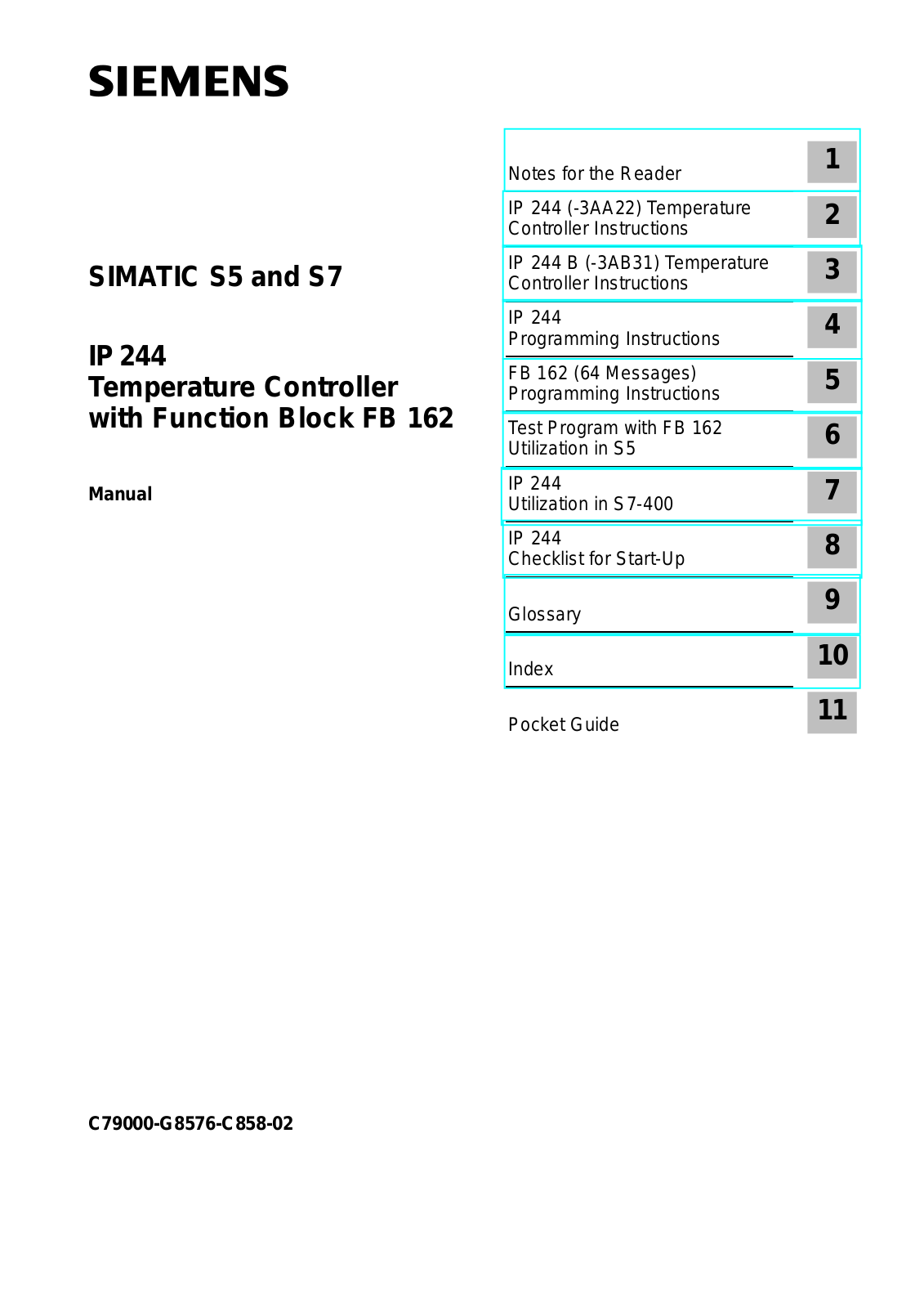 Siemens SIMATIC S5, SIMATIC S7 User Manual